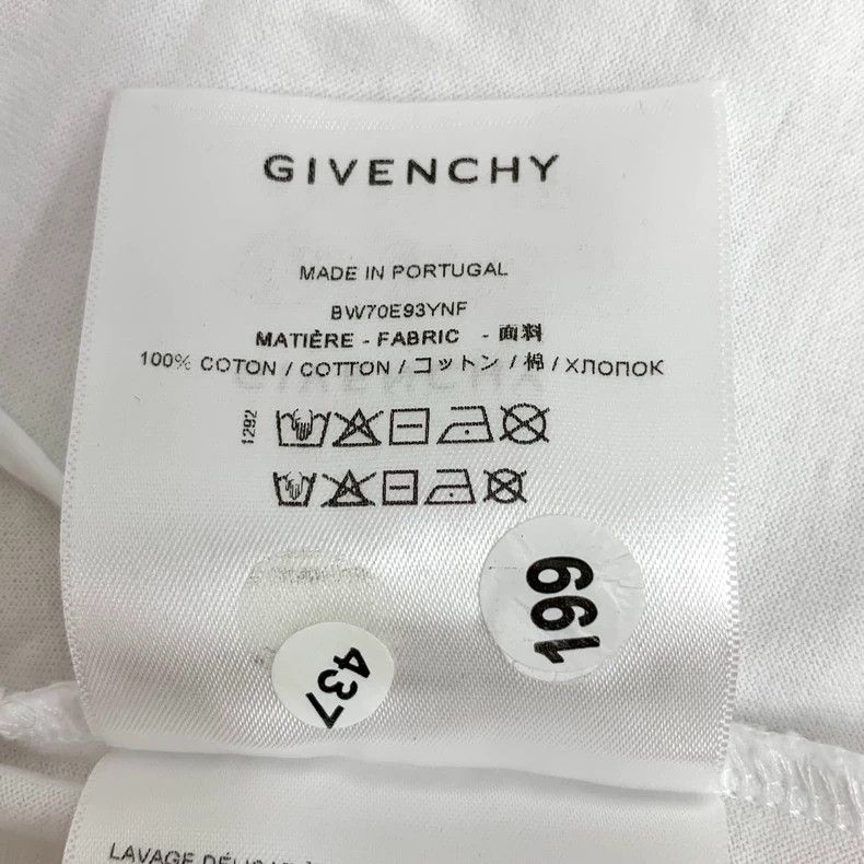 Givenchy Givenchy White Logo Stamp Cotton Crew Neck T-Shirt Size US S / EU 44-46 / 1 - 8 Thumbnail