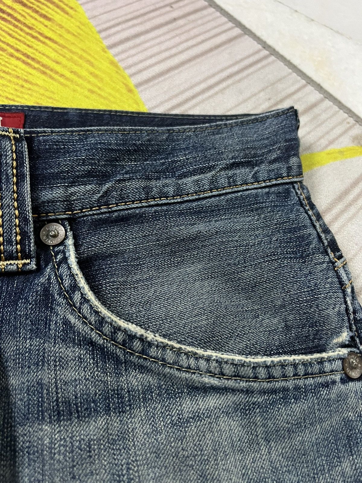 Edwin × If Six Was Nine 💥Baggy💥EDWIN EXCLUSIVE VINTAGE DISTRESSED JEANS Size US 30 / EU 46 - 6 Thumbnail