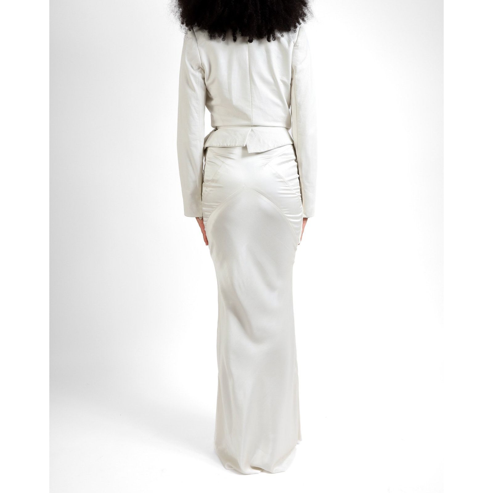 Haider Ackermann FW12 Asymmetrical Jacket with Lapel Collar in White Leather Size XS / US 0-2 / IT 36-38 - 5 Thumbnail