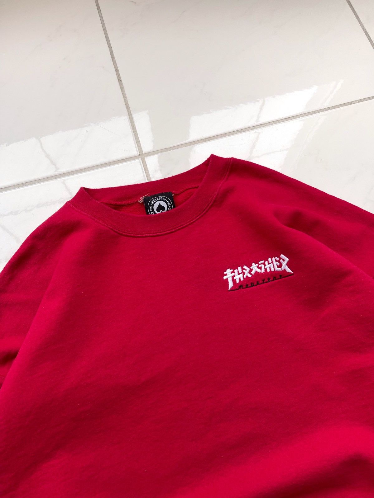 Hook-Ups × Thrasher × Vintage Vintage Y2k Thrasher Sweatshirt Streetwear Size US L / EU 52-54 / 3 - 3 Thumbnail