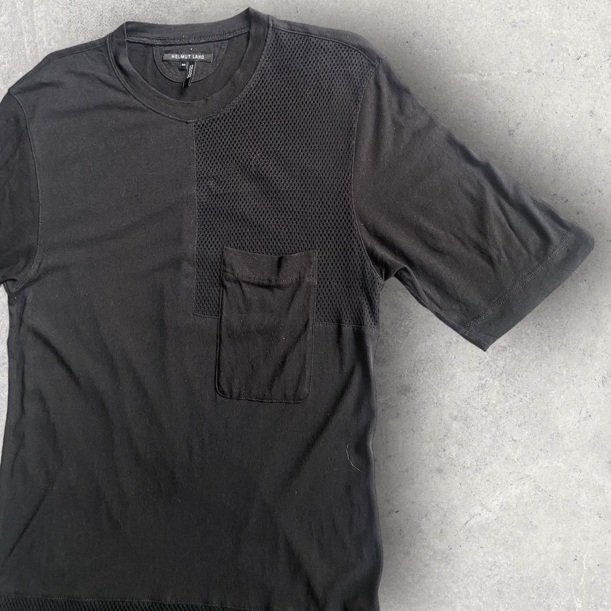 Helmut Lang Cut And Sew Mesh Logo T Shirt Size US XS / EU 42 / 0 - 2 Thumbnail