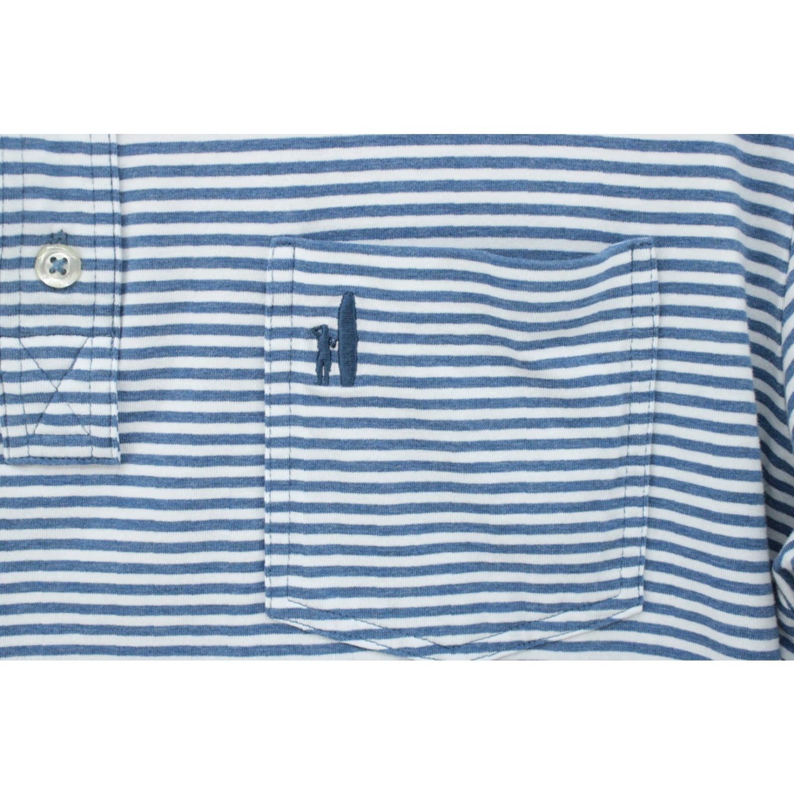 johnnie-O johnnie-O Polo Shirt Men’s M Blue White Striped Beach Sailor Preppy Stylish Shirt Polo Men’s Medium Blue & White Striped Size US M / EU 48-50 / 2 - 3 Thumbnail