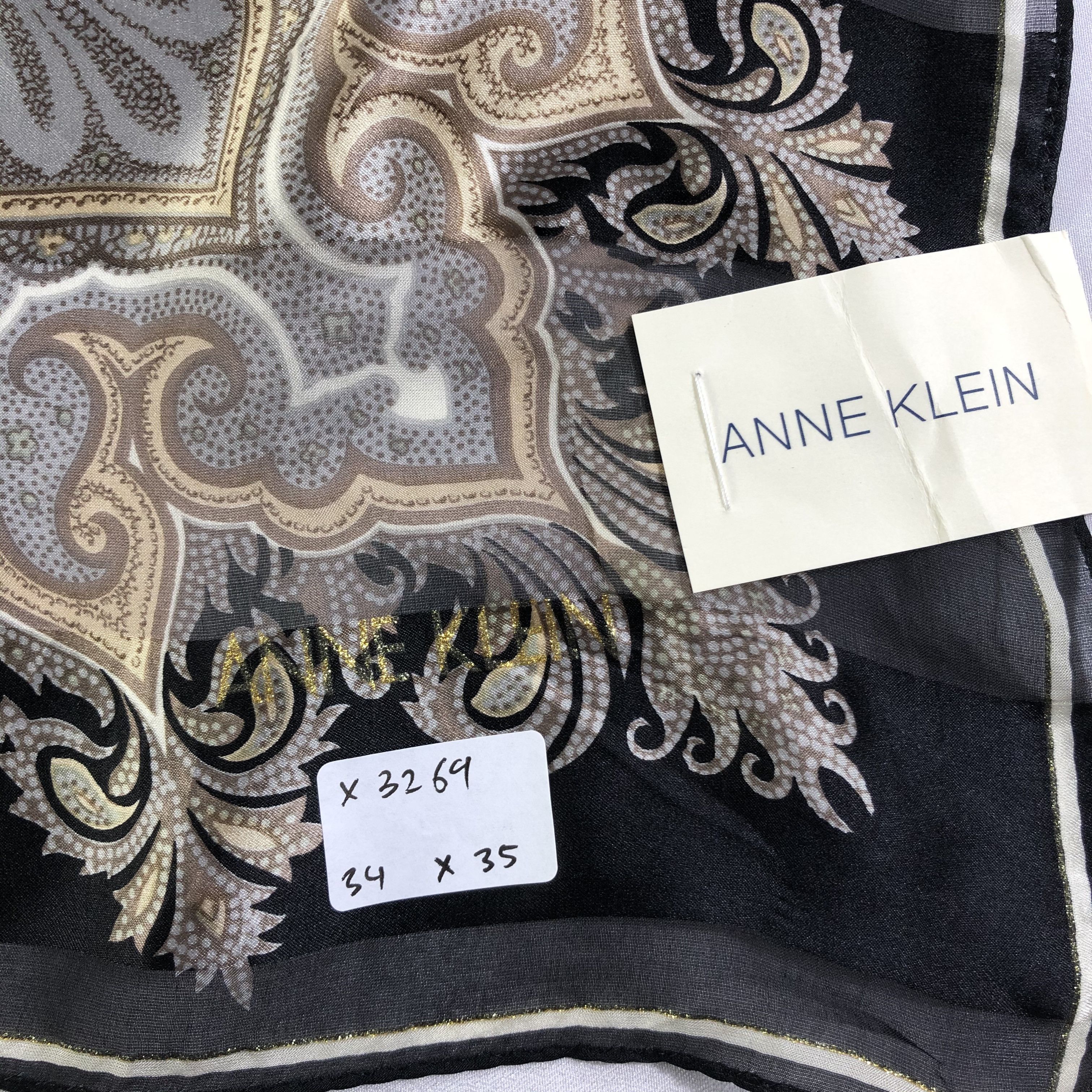 Anne Klein × Vintage Vintage Anne Klein Silk Scarf Size ONE SIZE - 7 Thumbnail