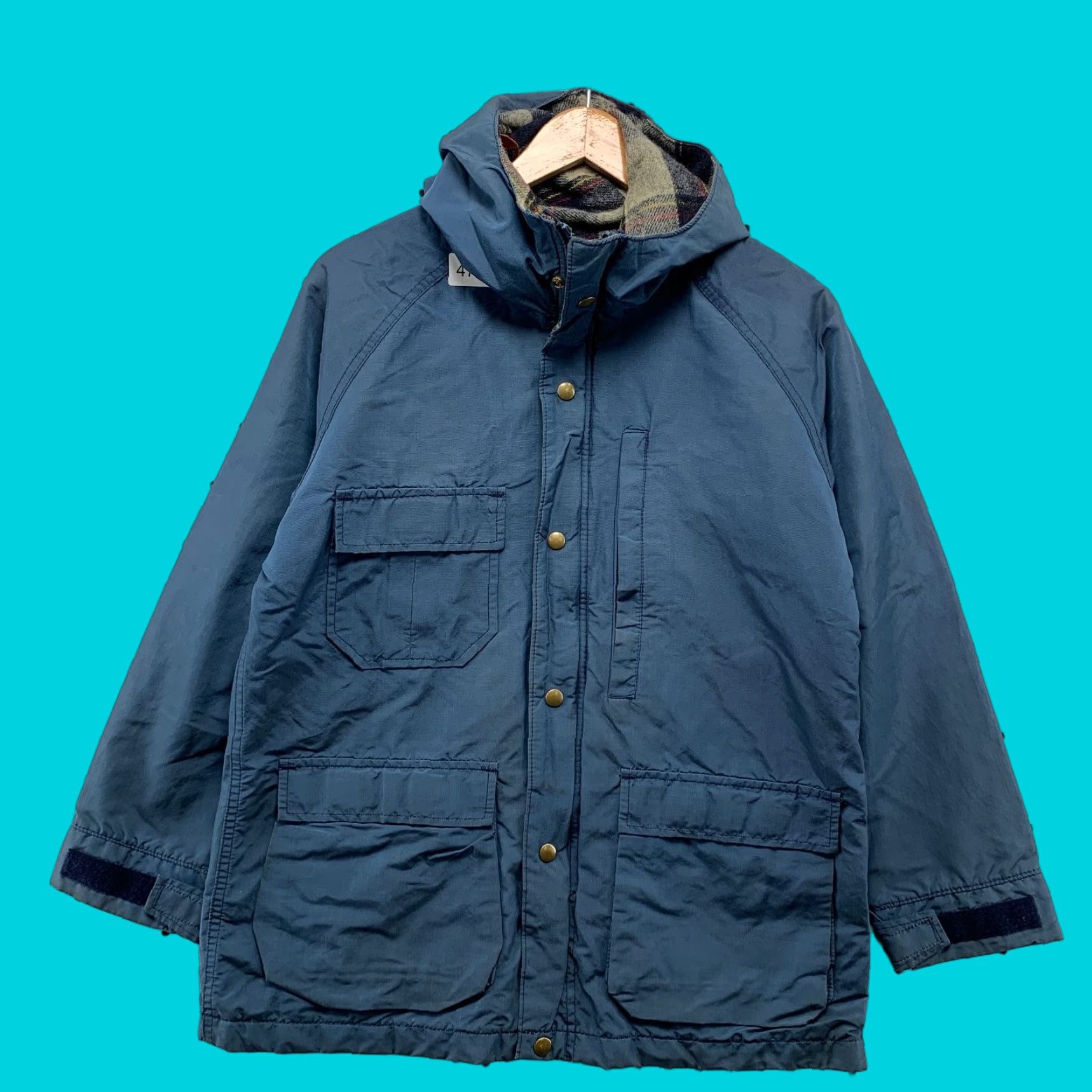 Vintage VINTAGE REI Parka Jacket Mens M Blue Wool Plaid Liner Hooded Mde USA Shirt or Coat? Size US M / EU 48-50 / 2 - 1 Thumbnail
