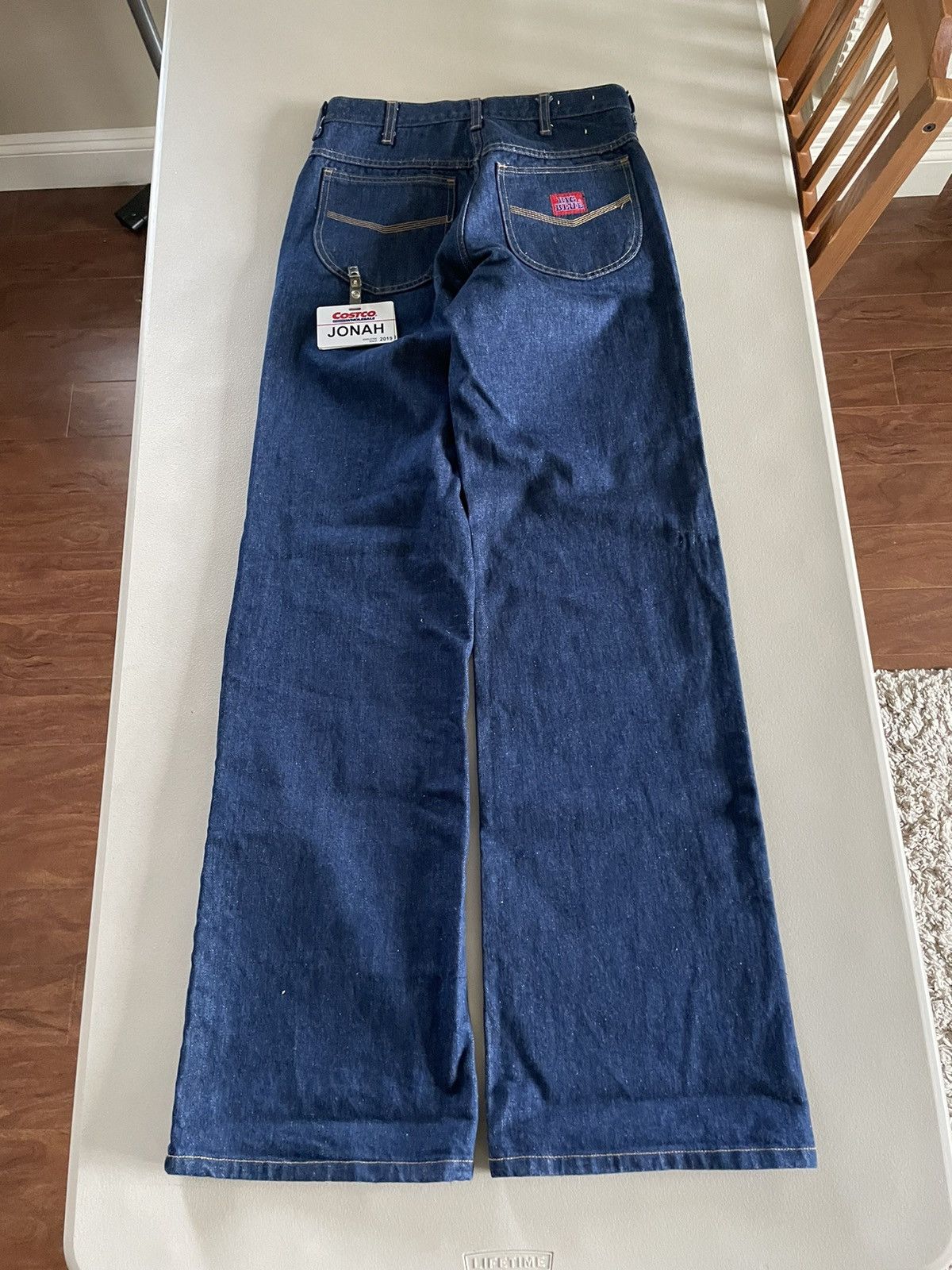 Other Vintage 80’s Big Blue Wide Leg Indigo Blue Denim Jeans Size US 31 - 1 Thumbnail