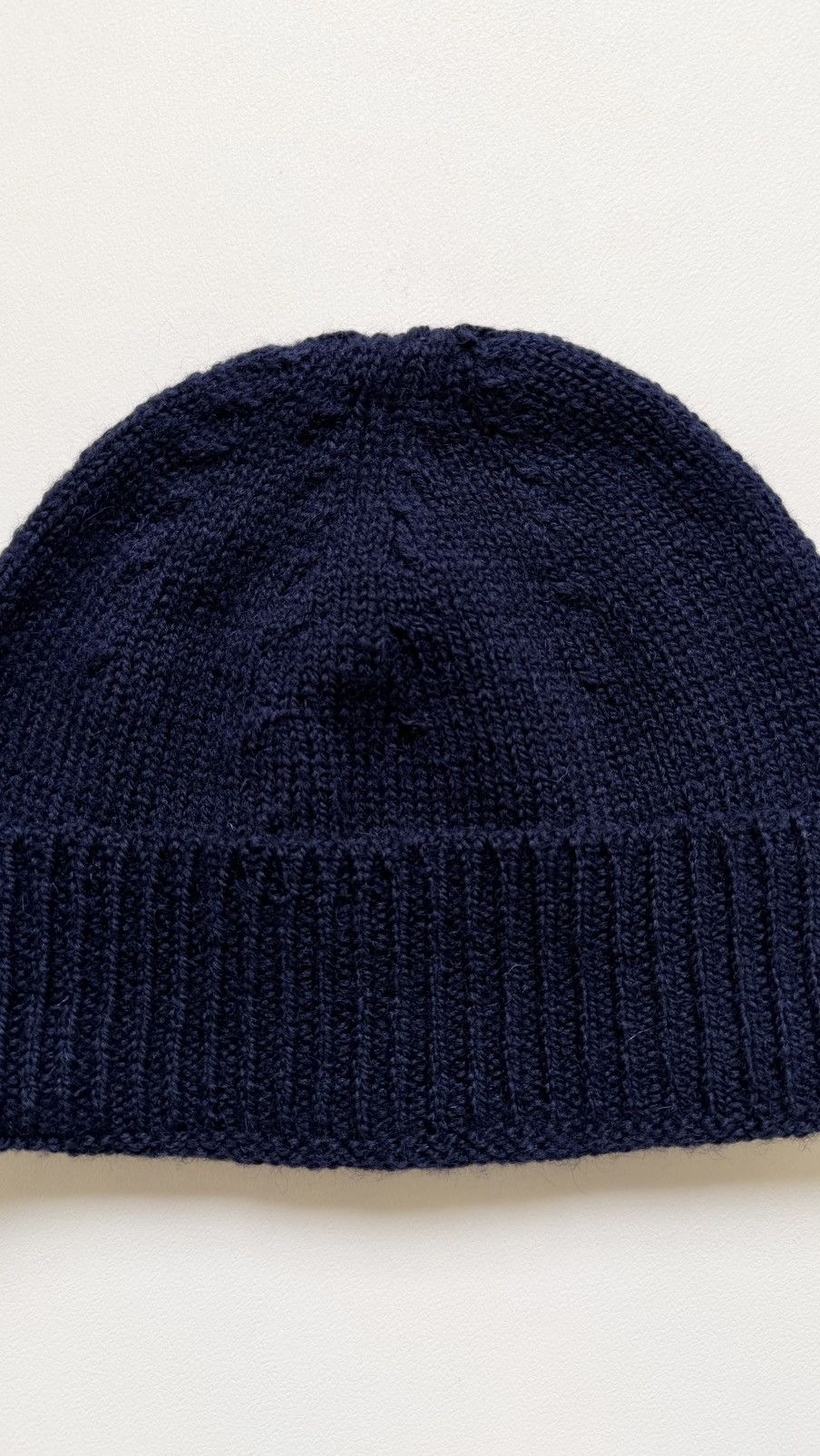 Dries Van Noten Brushed Dark Blue Wool Beanie Hat Size ONE SIZE - 3 Thumbnail