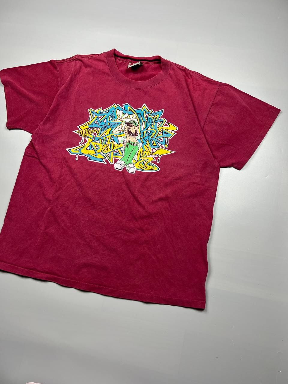 Vintage Vintage END RACISM Graphic T-Shirt Graffiti Artwork 90S Size US XL / EU 56 / 4 - 3 Thumbnail