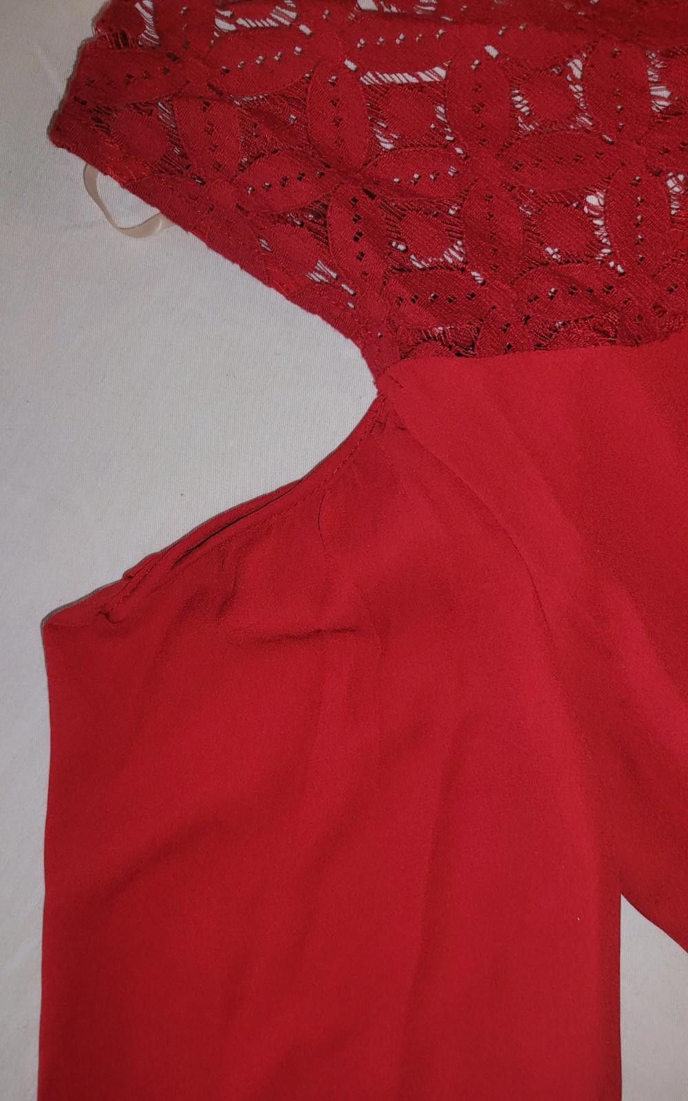 Designer No Boundries women's Medium[7-9] red blouse long sleeve Size M / US 6-8 / IT 42-44 - 7 Thumbnail