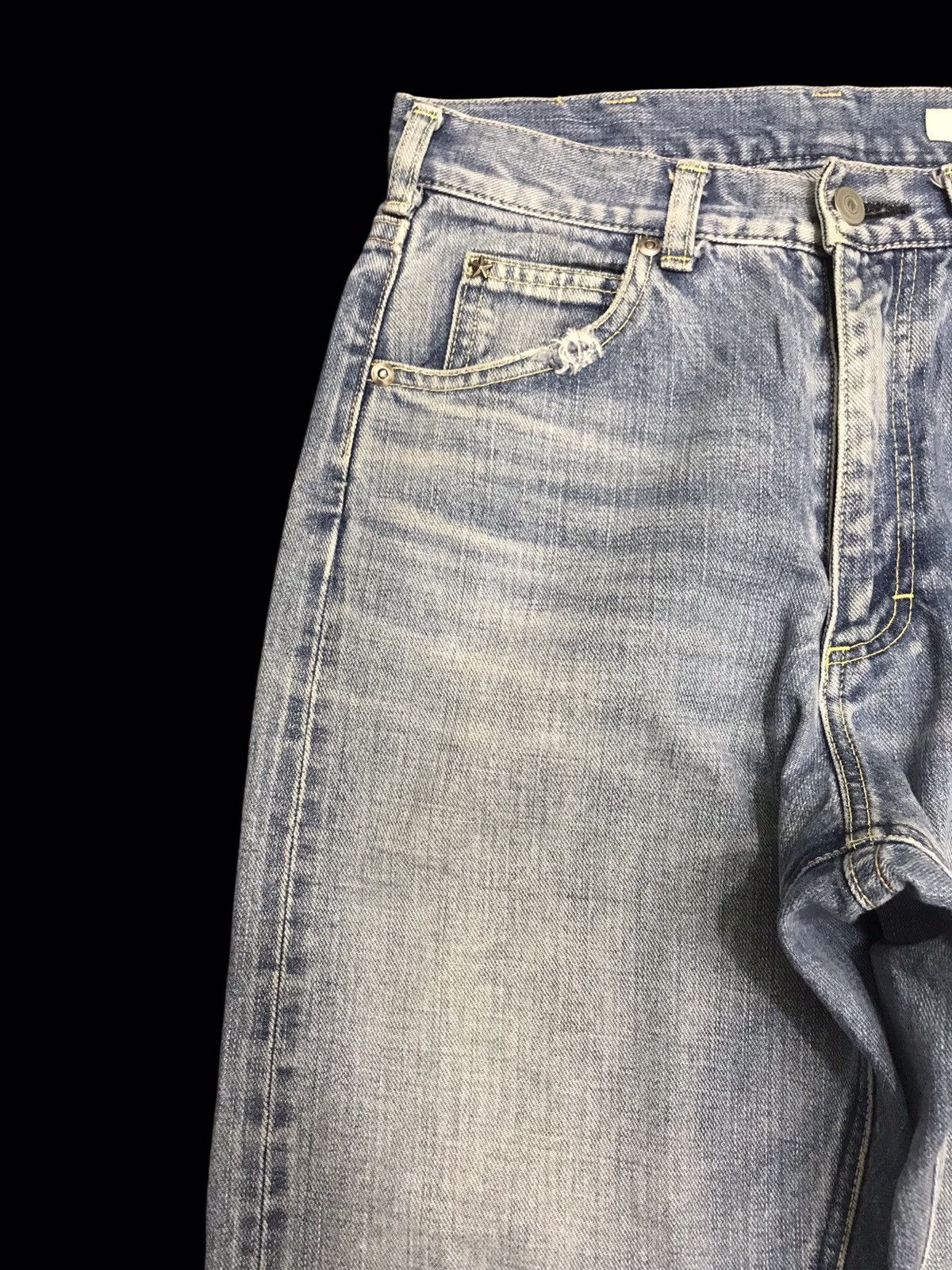 Japanese Brand 💥90s Style💥YOUNG&OLSEN LIGHT WASH SELVEDGE DENIM F381 Size US 28 / EU 44 - 4 Thumbnail