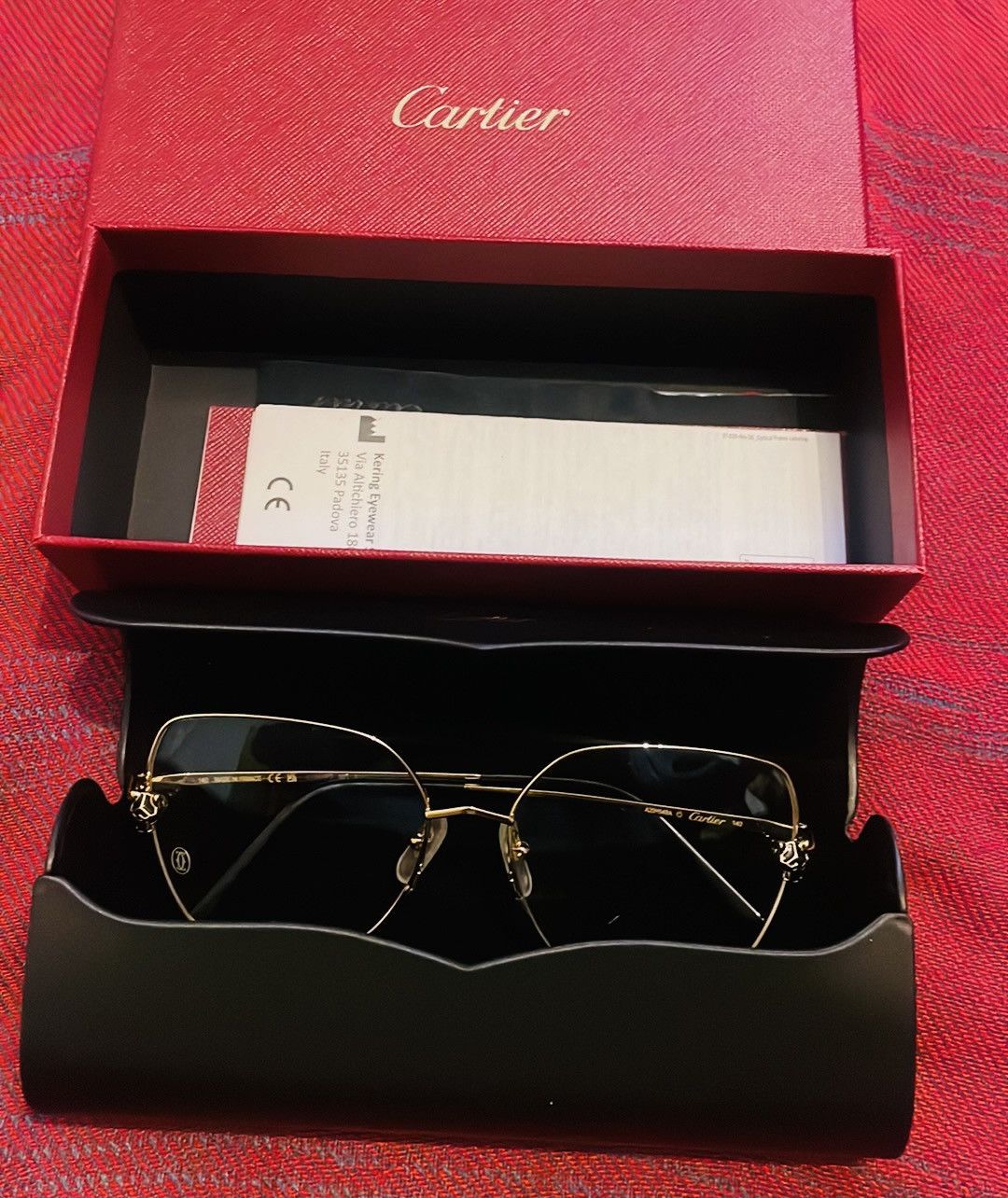 Cartier Cartier C Décor CT00920 Rimless Sunglasses - Gold Size ONE SIZE - 9 Thumbnail