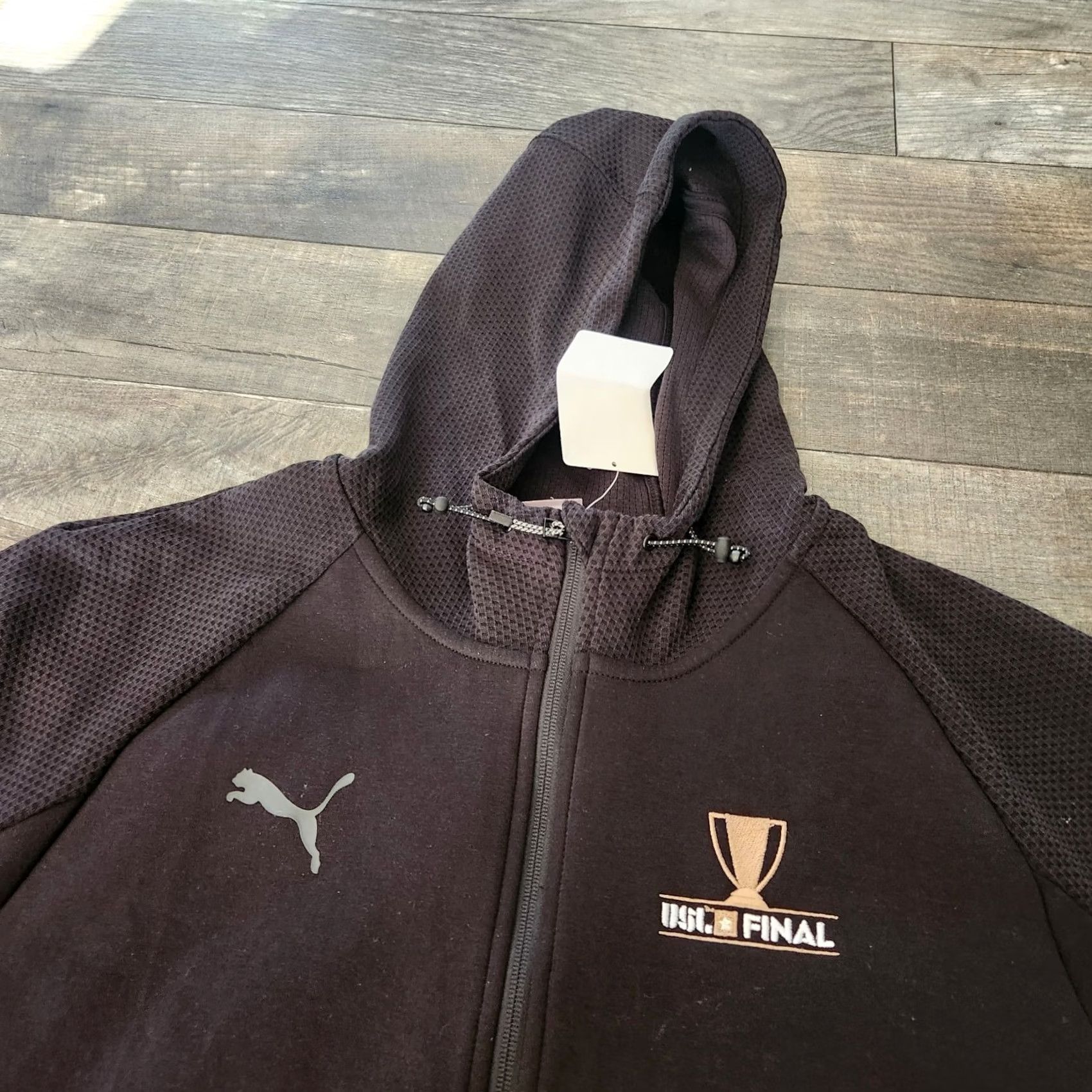 Puma PUMA Jacket Soccer Mens 2XL Full Zip Hooded Track Jacket Gray Regular Size US XXL / EU 58 / 5 - 4 Thumbnail