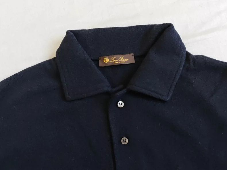 Loro Piana Cashmere Polo Knit Sweater-