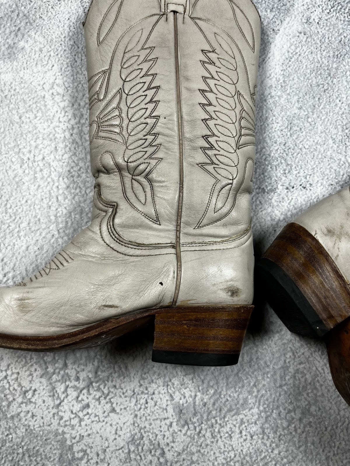 Vintage Leather cowboy boots paul warmer Size US 6 / IT 36 - 4 Thumbnail
