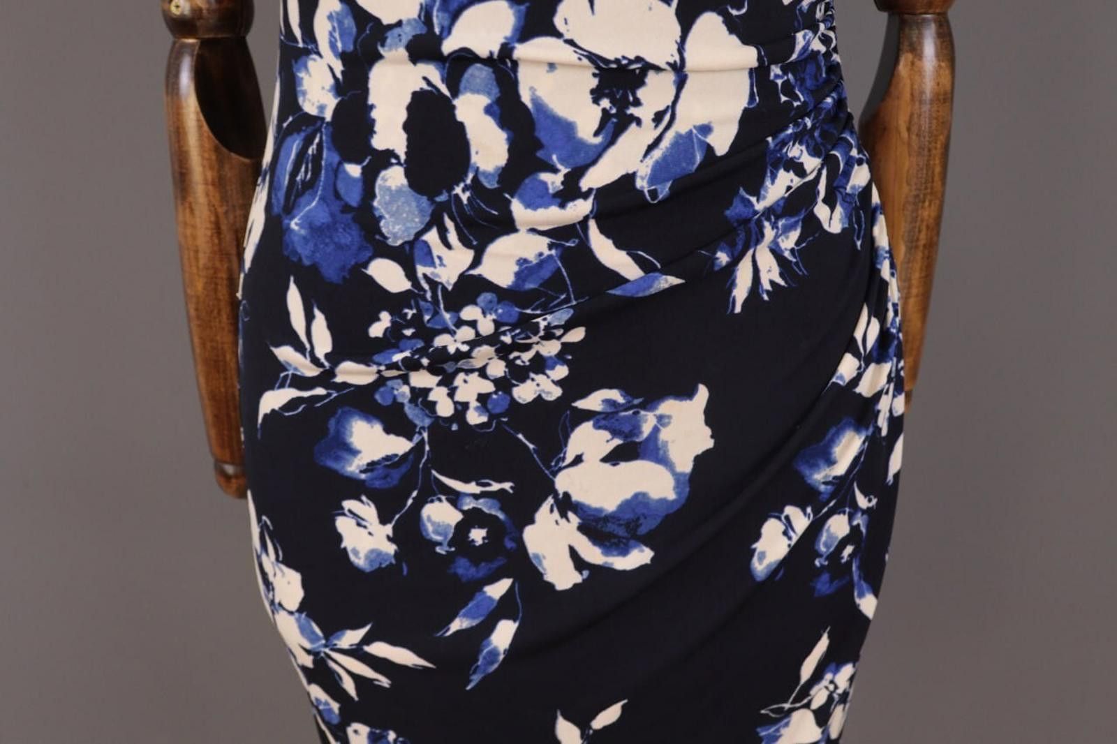 Lauren Ralph Lauren Ladies Ralph Lauren Blue Floral Evening Dress Size 15? Size M / US 6-8 / IT 42-44 - 2 Thumbnail
