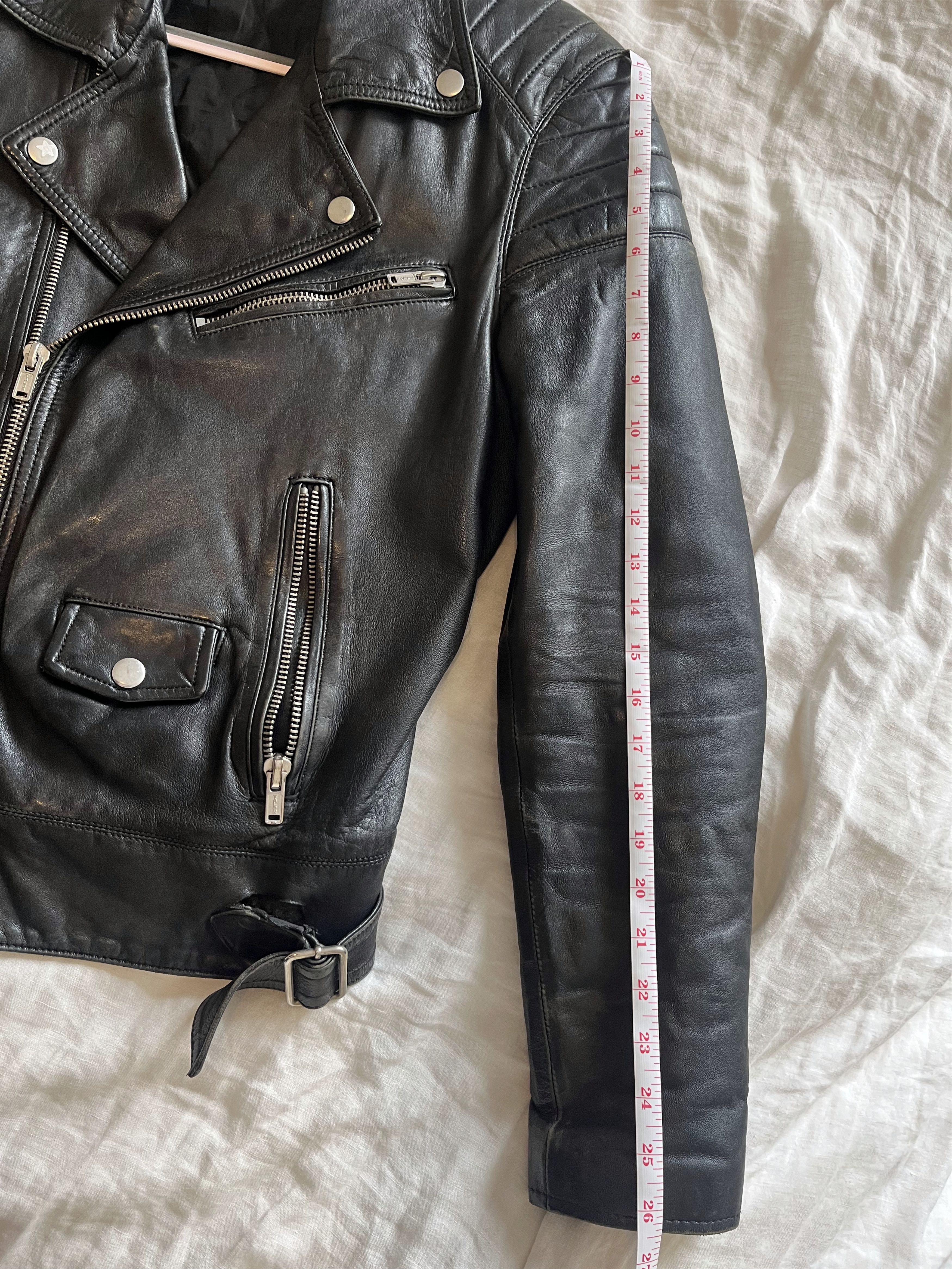 Blk Dnm Leather Moto Jacket Size US M / EU 48-50 / 2 - 5 Thumbnail