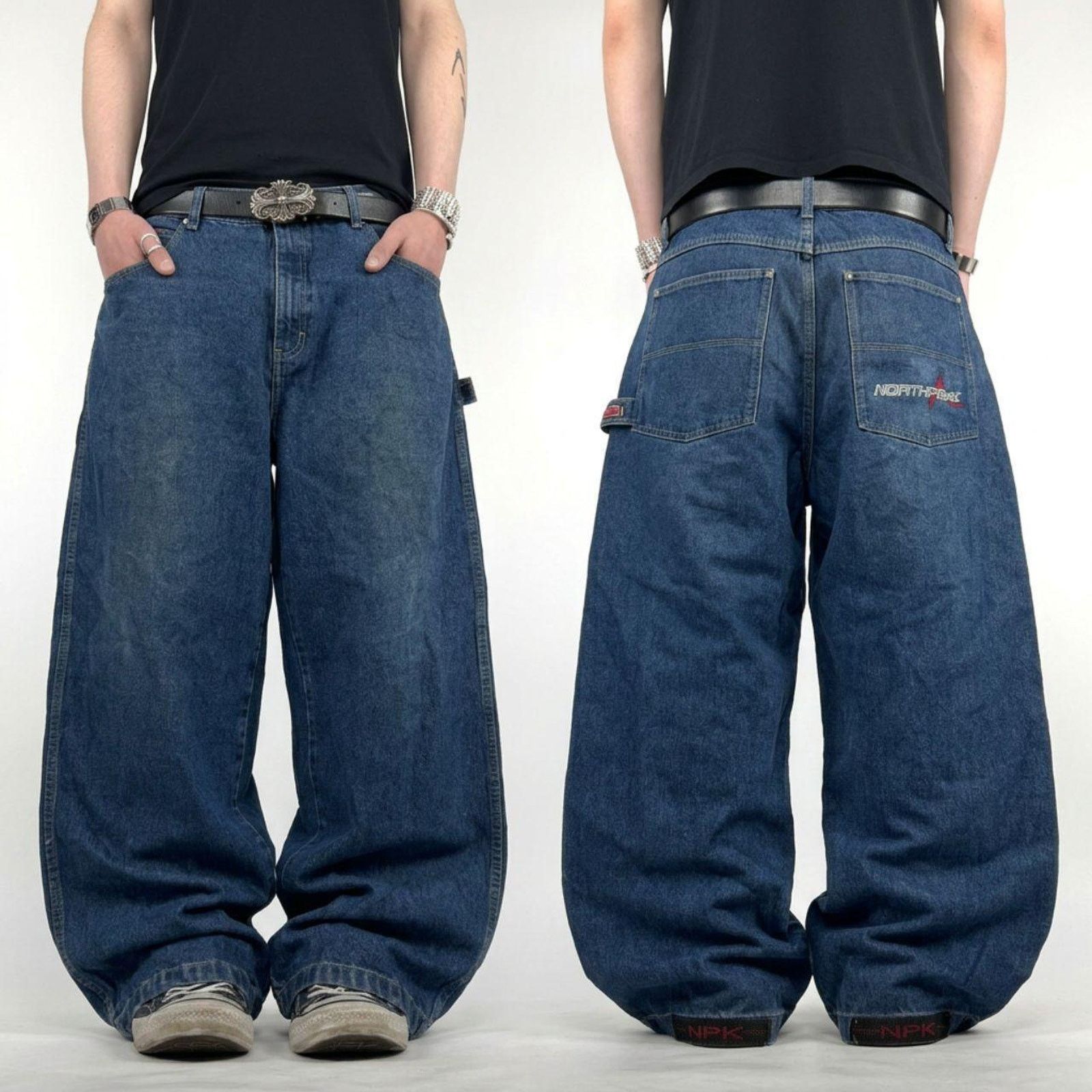 Ecko Unltd. × JNCO × Vintage Vintage y2k archive baggy wide leg skater embroidered jeans Size US 38 / EU 54 - 1 Thumbnail
