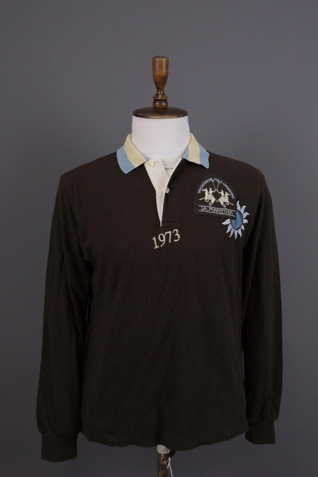 La Martina La Martina Archive 1973 Brown Rubgy Polo Shirt Size M Size US M / EU 48-50 / 2 - 1 Thumbnail