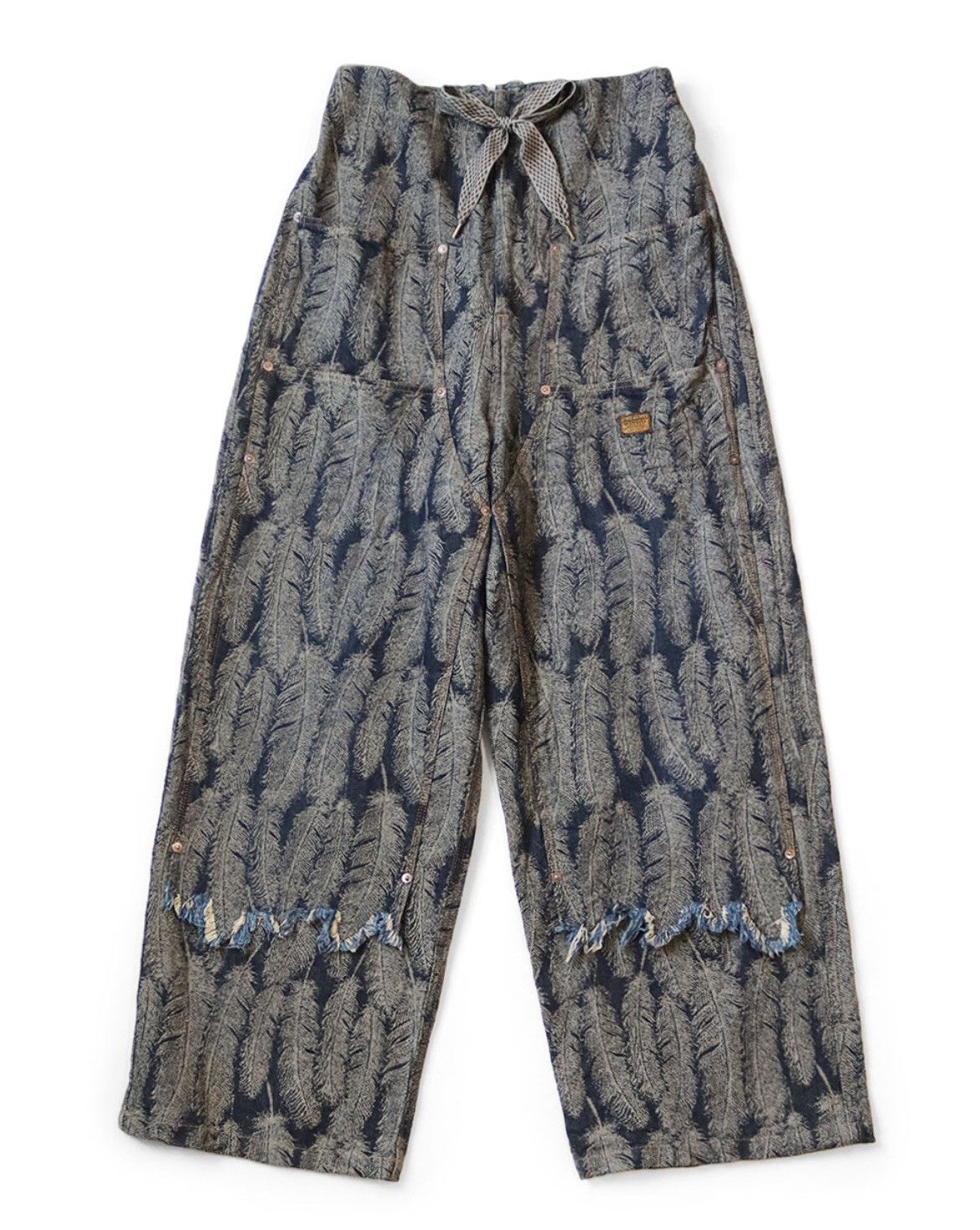 Kapital 12oz MAGPIE Denim W-Knee EASY Baggy Pants - Natural main image 0