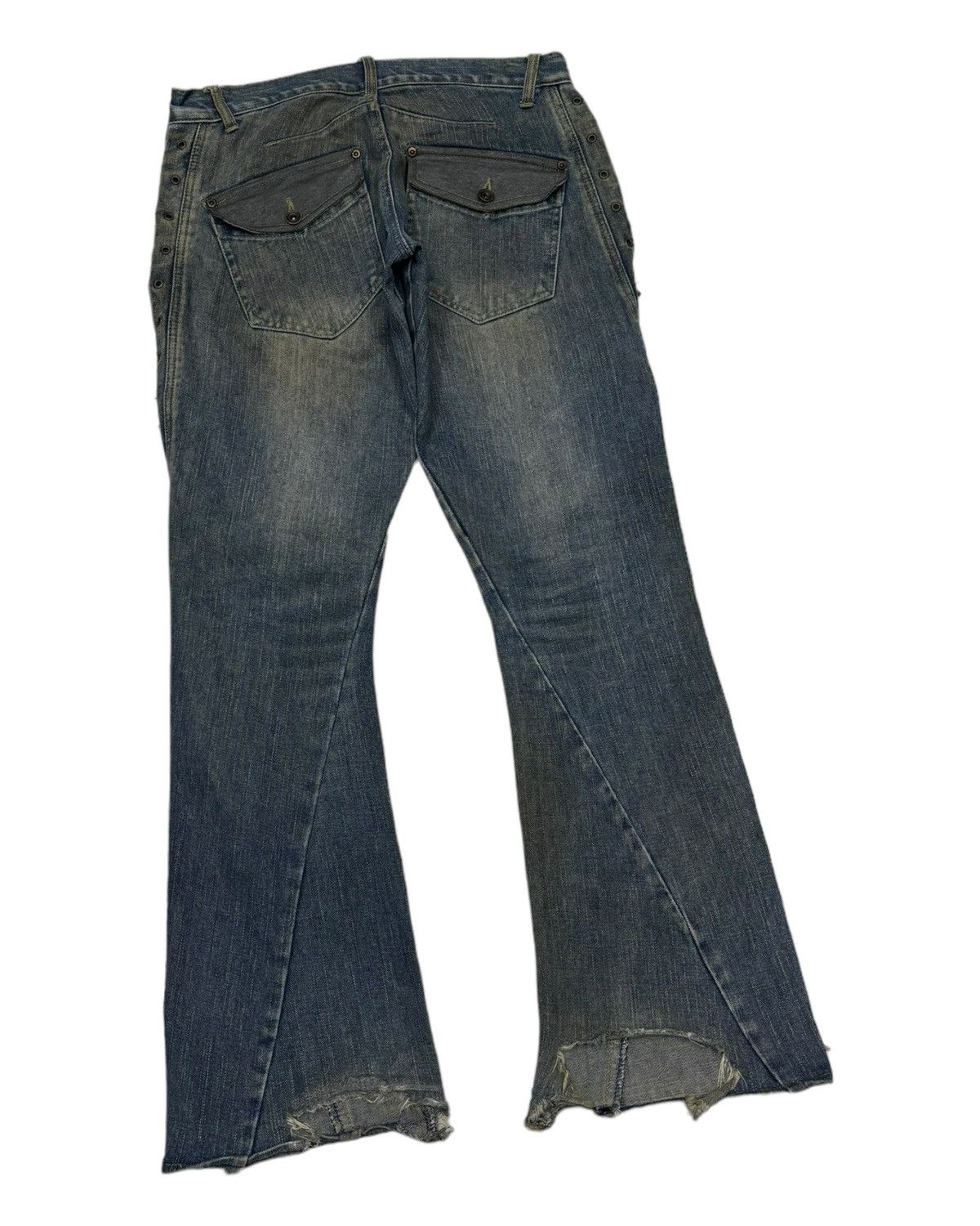 Hysteric Glamour 🔥NYLAUS JEANS LACE UP DISTRESSED DENIM TORNADO MART STYLE Size US 32 / EU 48 - 4 Thumbnail