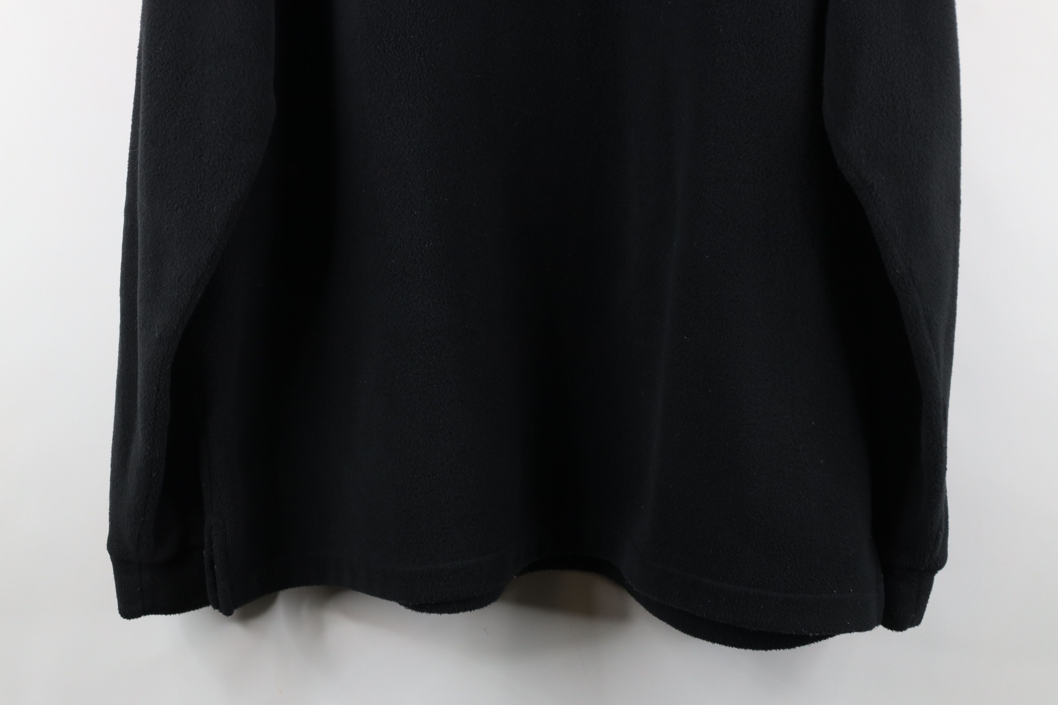 L.L. Bean × Vintage Vintage 90s LL Bean Fleece Henley Sweater Black Polyester Size US L / EU 52-54 / 3 - 8 Thumbnail