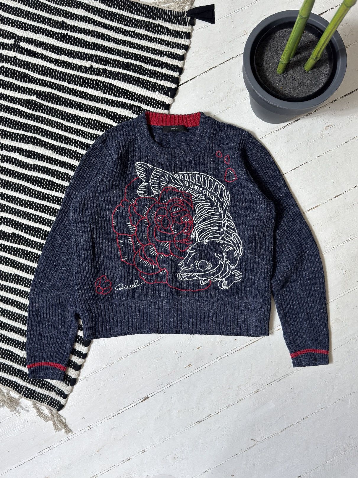 Diesel DIESEL JAPANESE STYLE KNITTED SWEATER Size S / US 4 / IT 40 - 1 Thumbnail