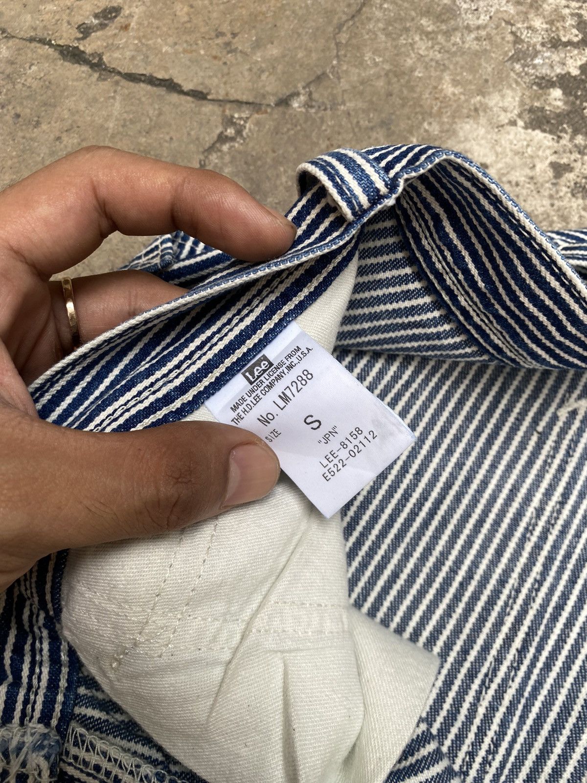 Lee Baggy Lee Hickory Stripe Carpenter Pants Size US 31 - 5 Thumbnail