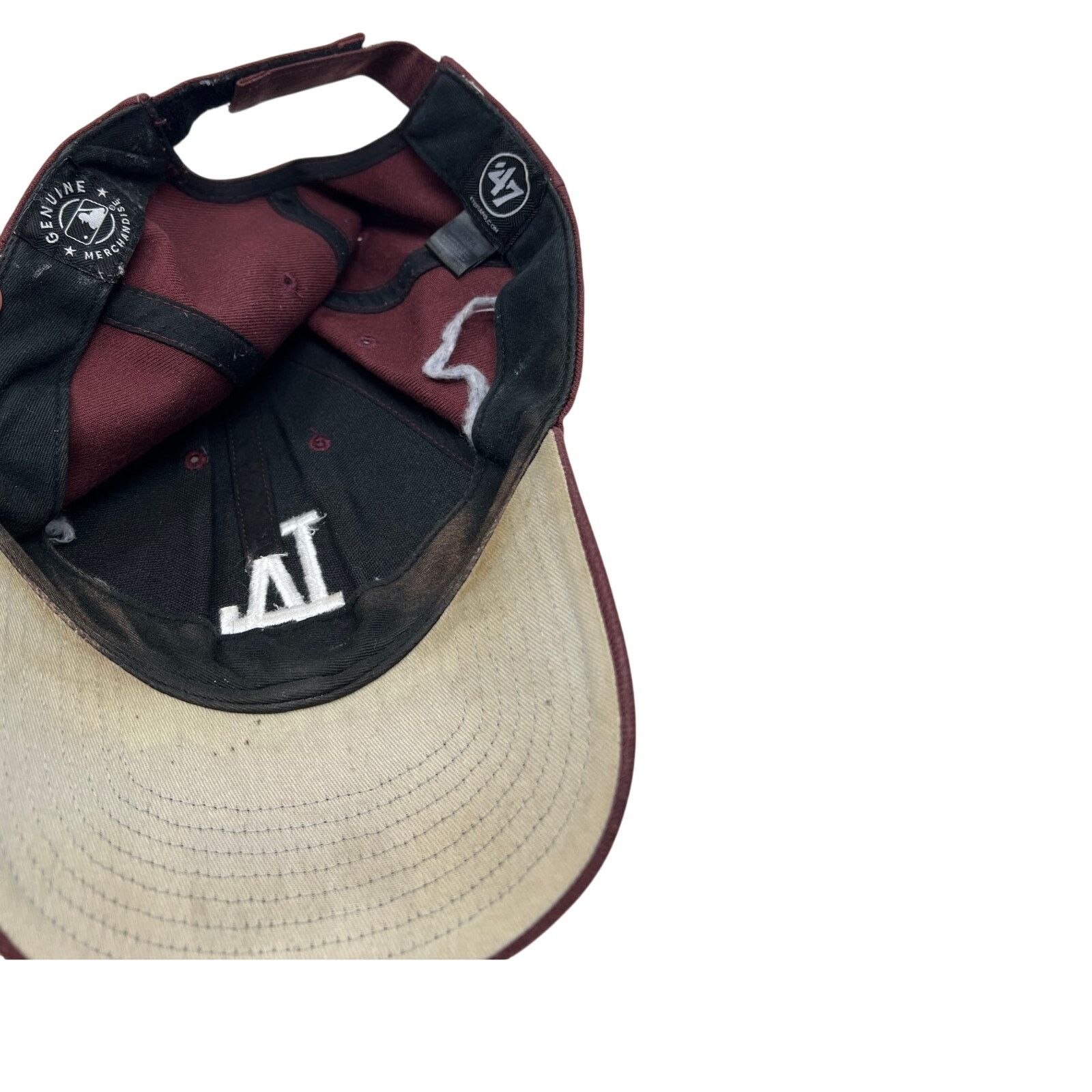 New Era New Era 47 MLB LA Dodgers Adjustable Burgundy Size ONE SIZE - 5 Thumbnail