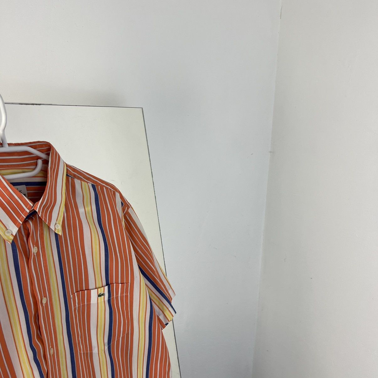 Lacoste Vintage Y2K Lacoste Pocket Mini Logo Striped Button Up Shirt Size US XL / EU 56 / 4 - 2 Thumbnail