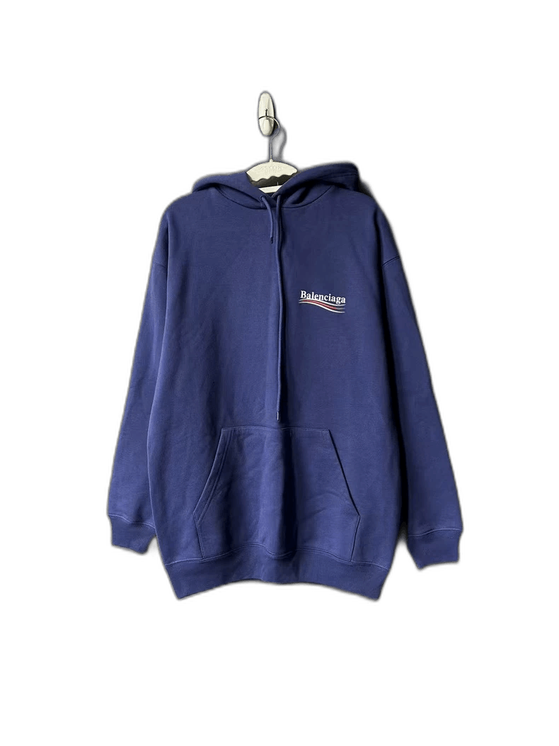 Balenciaga Blue Hoodie with Logo