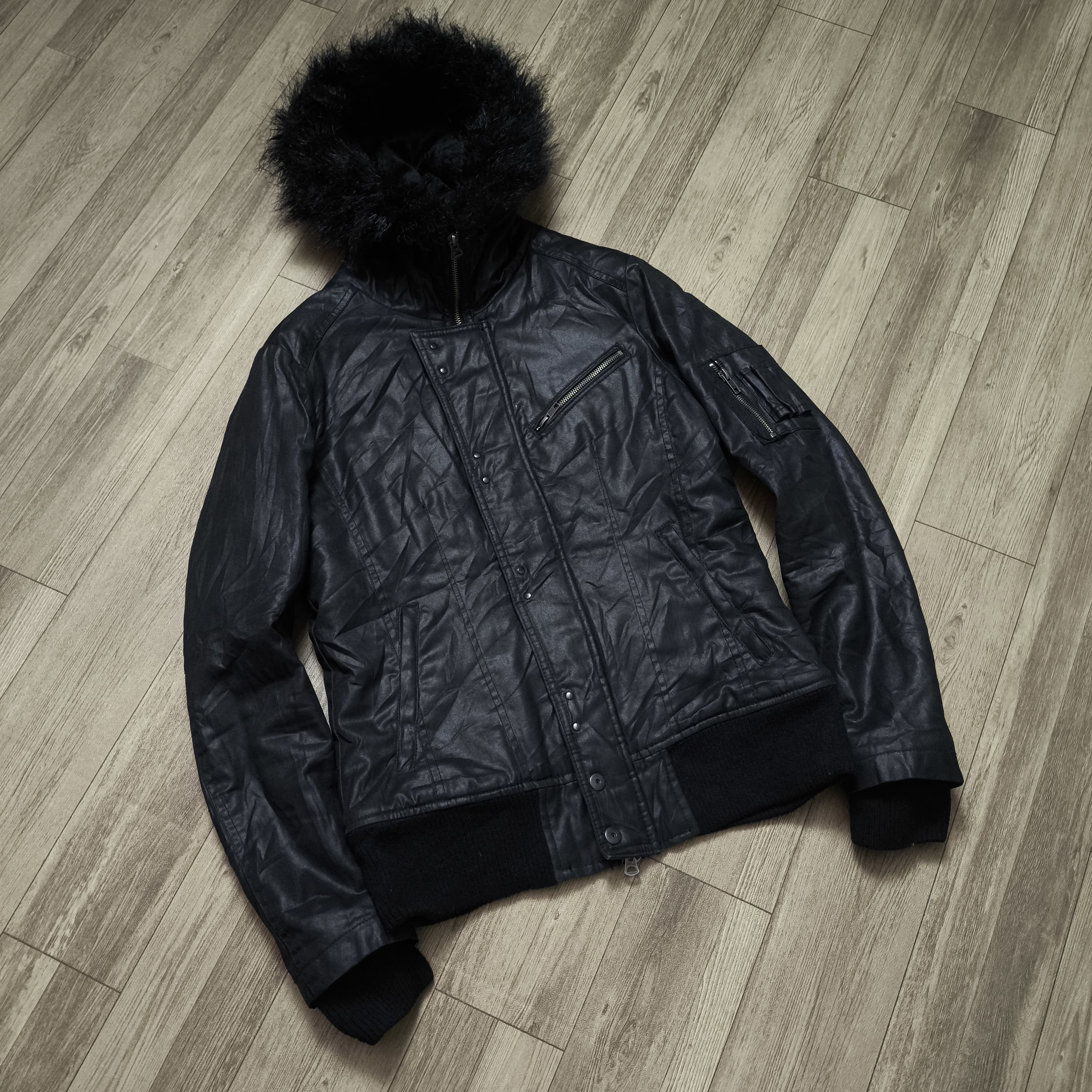 14th Addiction 2000s Japanese brand Civarize Waxed Fur Trim Jacket Size US S / EU 44-46 / 1 - 9 Thumbnail