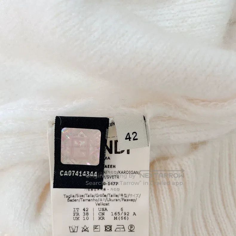 Fendi Fendi White Knit Cardigan Size S / US 4 / IT 40 - 7 Thumbnail