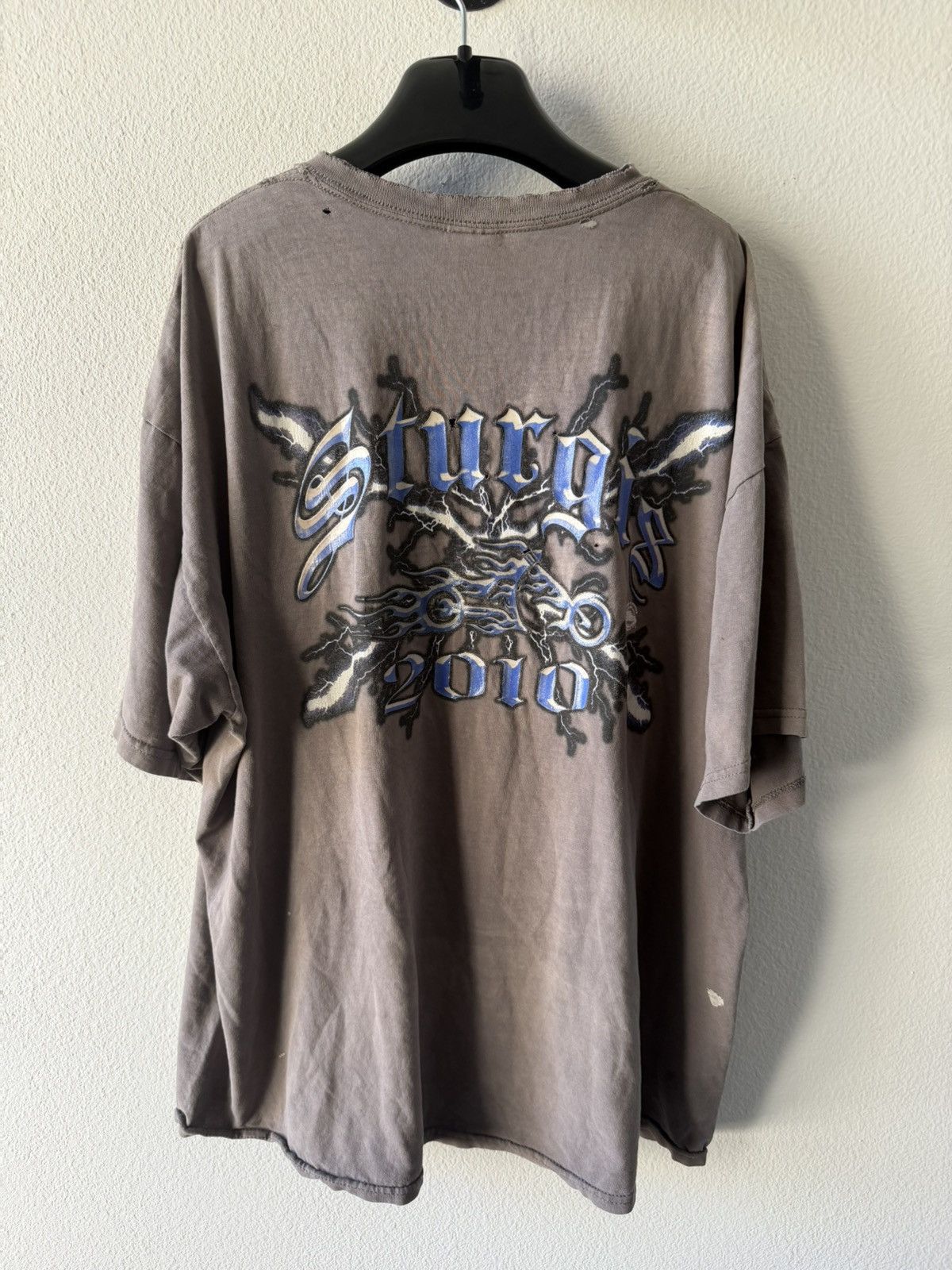 Vintage 2010 Thrashed Sturgis Motorcyle Rally Tee XXL Size US XXL / EU 58 / 5 - 4 Thumbnail