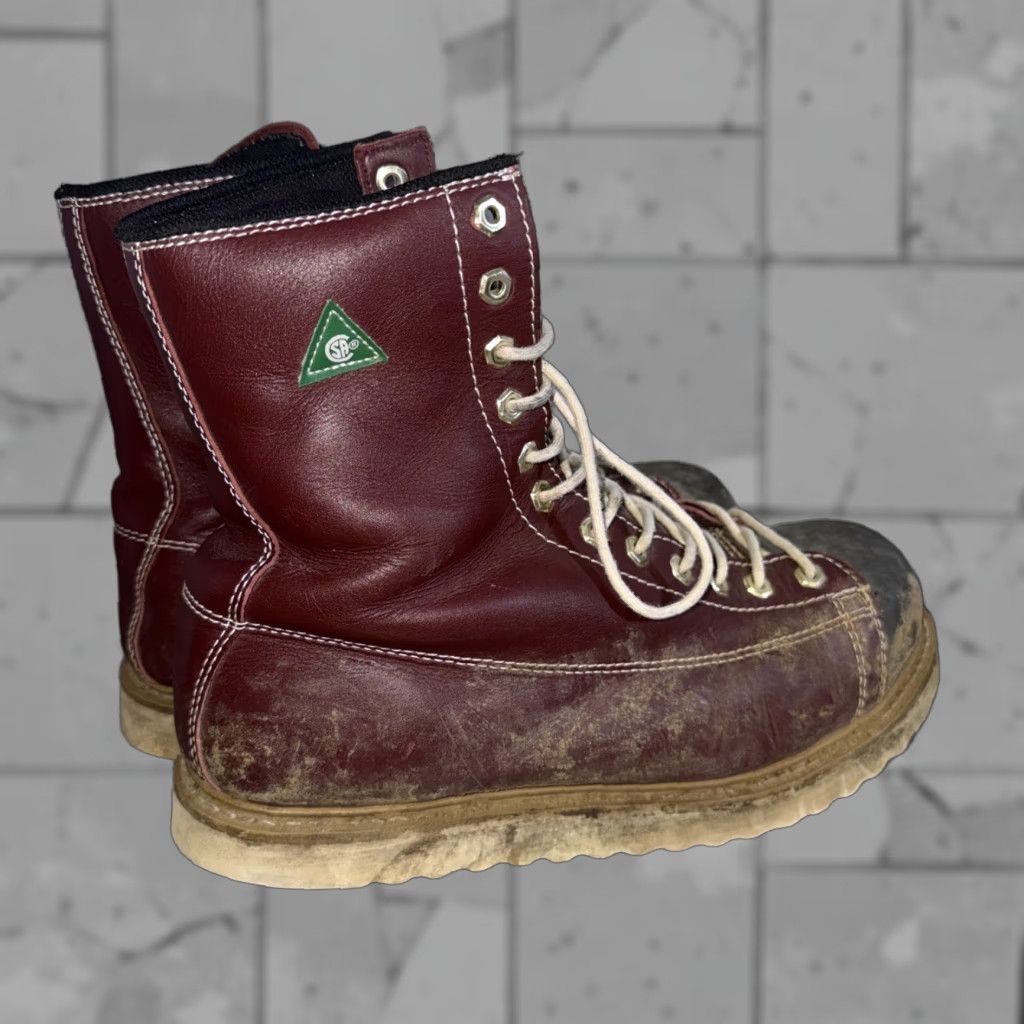 Dakota T Max Insulation Red Leather Steel Toe Boots Mens Size 12 Combat Leather Boot Steel Toe Mens