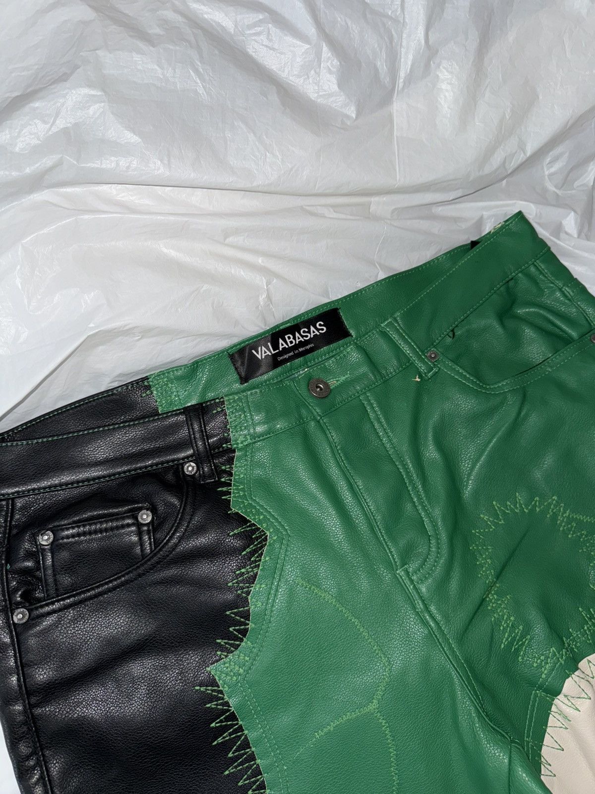 Valabasas VALABASAS Limited Edition Patchwork Leather Pants - 39/50 Size US 36 / EU 52 - 2 Thumbnail
