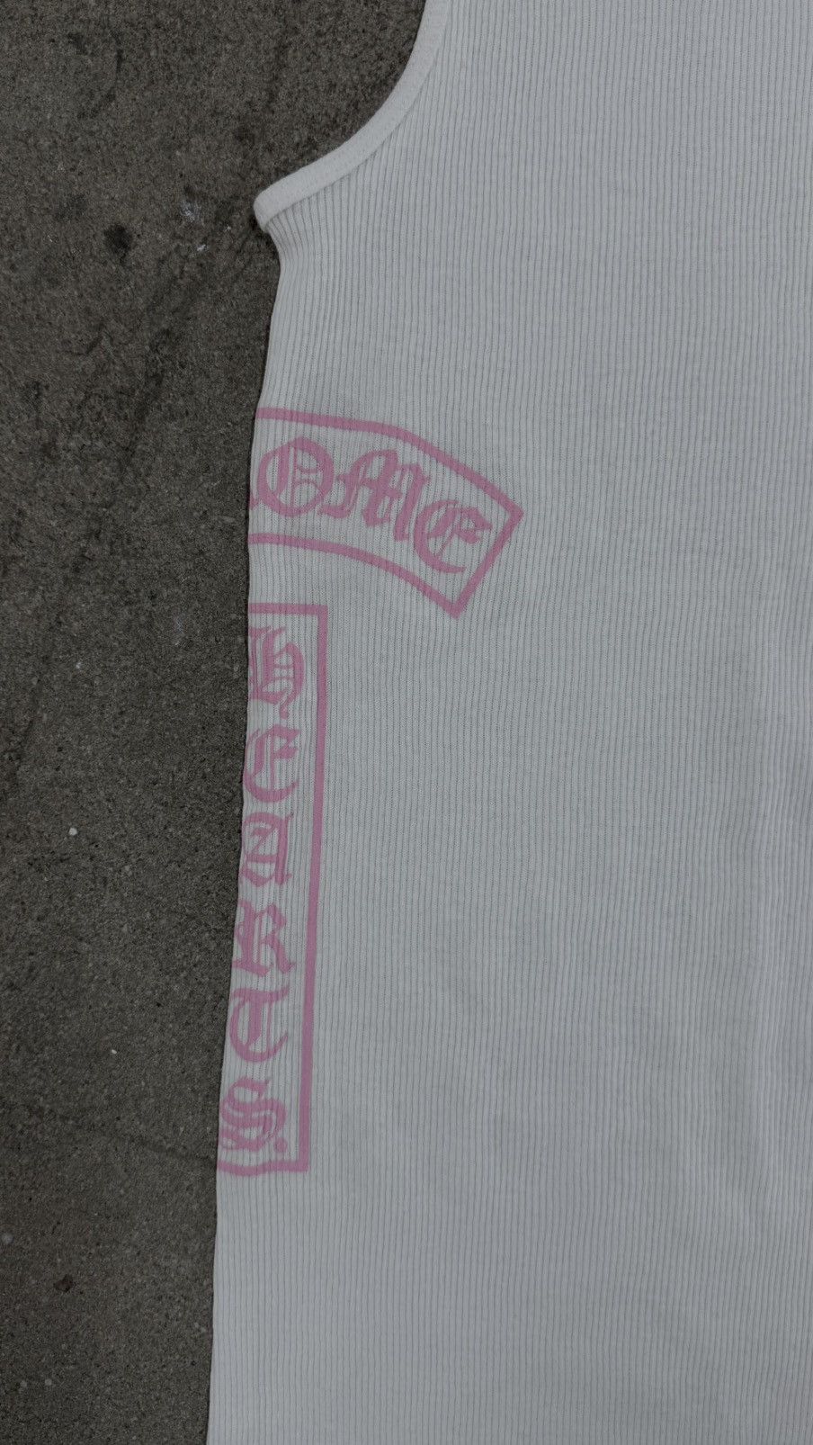 Chrome Hearts RARE!Chrome Hearts White T-Bar Script Rib Tank Top Size US L / EU 52-54 / 3 - 2 Thumbnail