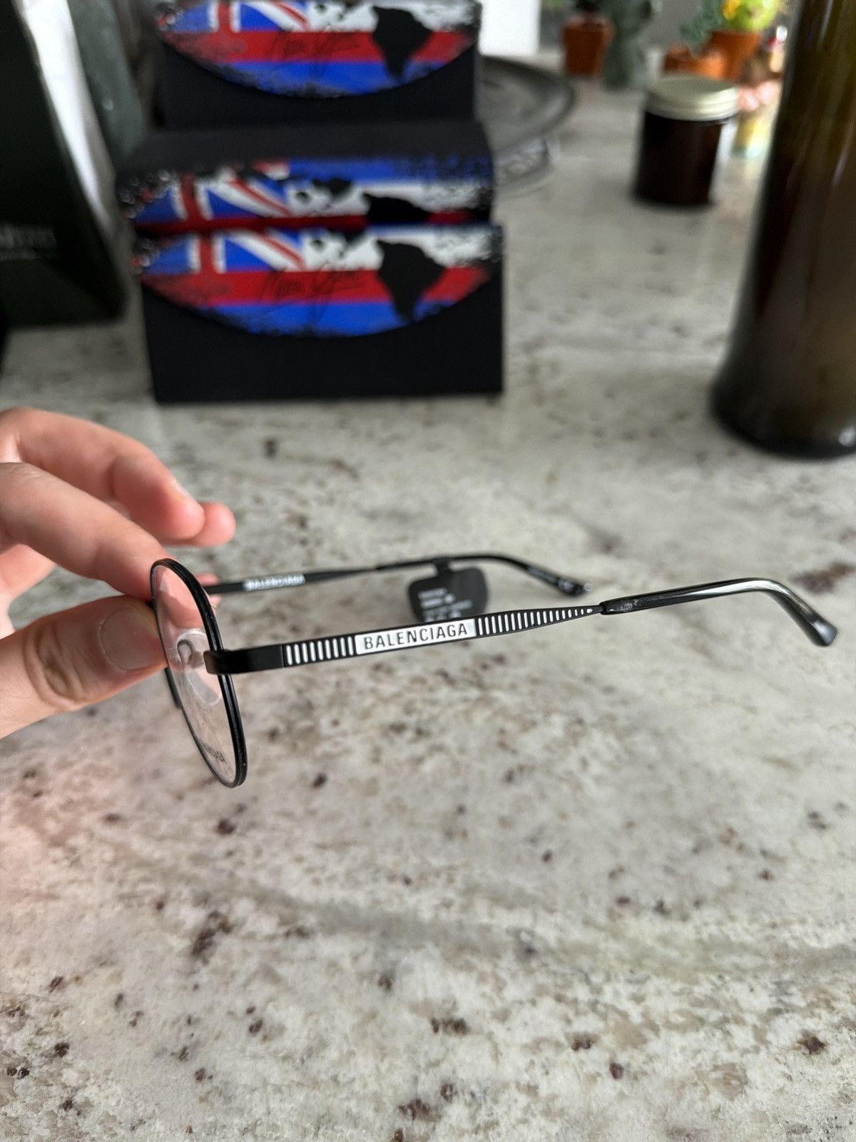 Balenciaga Balenciaga BB0036O 001 Optical Glasses Frames — Black Size ONE SIZE - 4 Thumbnail