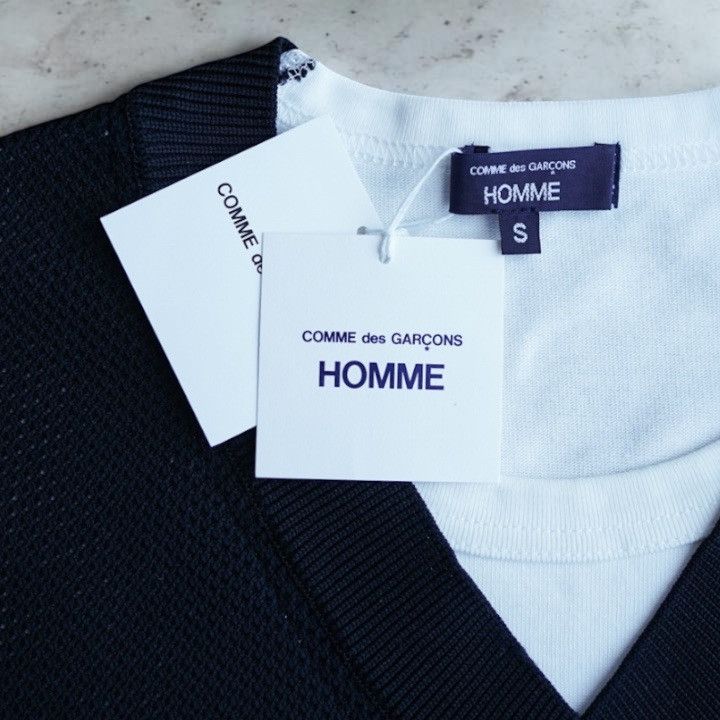 Comme des Garcons Homme 25SS COMME des GARCONS HOMME Mixed Media Layered Tee White S Size US S / EU 44-46 / 1 - 4 Thumbnail