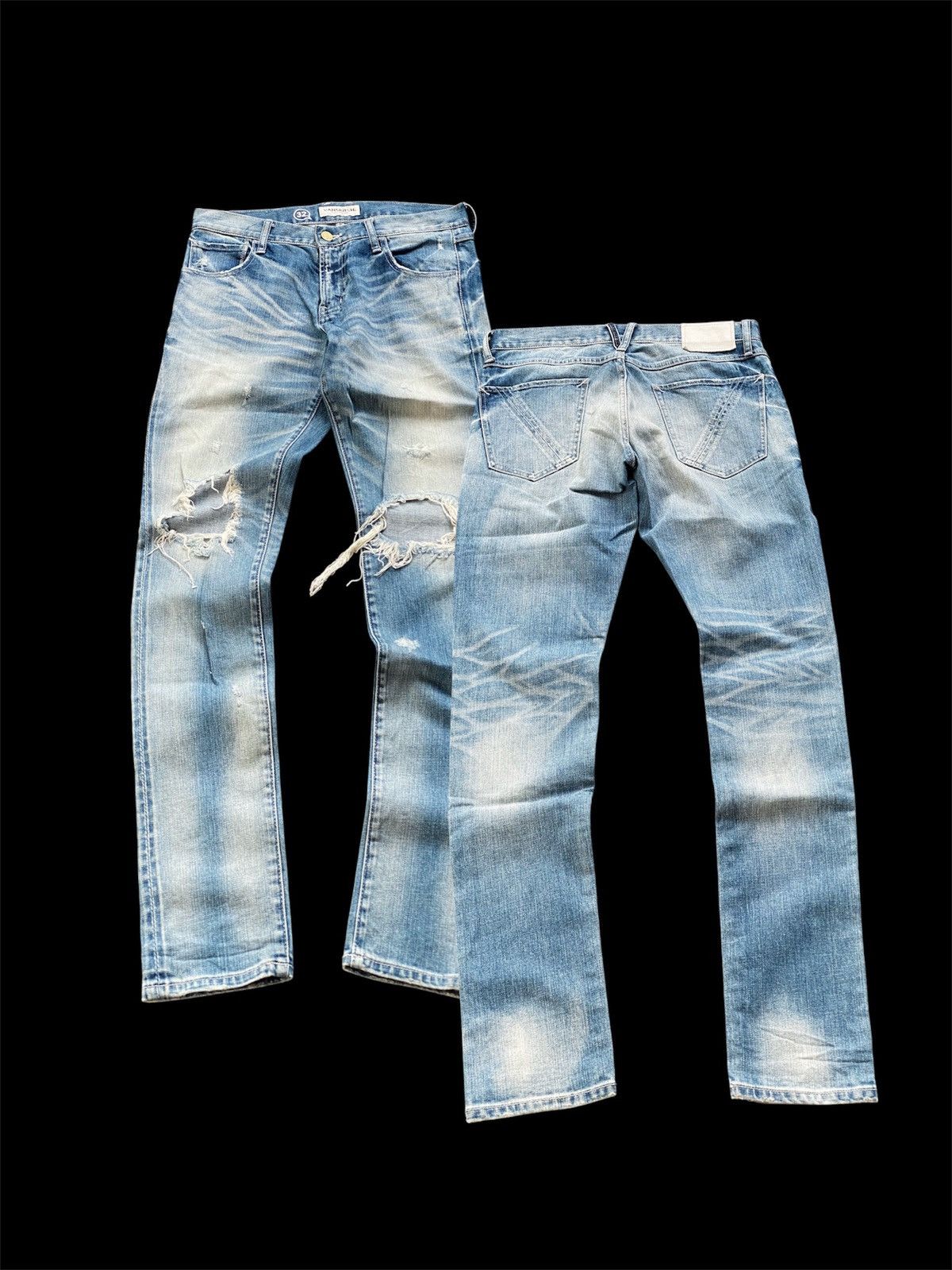 Vanquish VANQUISH MUDMAX PUNK JAPANESE DISTRESSED LONG LEG DENIM Size US 32 / EU 48 - 1 Thumbnail