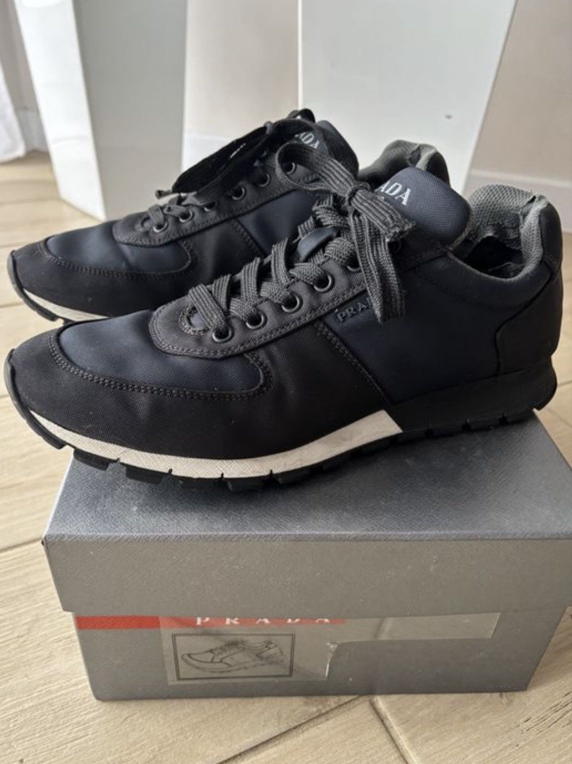 Prada Prada Sport Black/Blue Canvas Low-Top Size US 9 / EU 42 - 5 Thumbnail