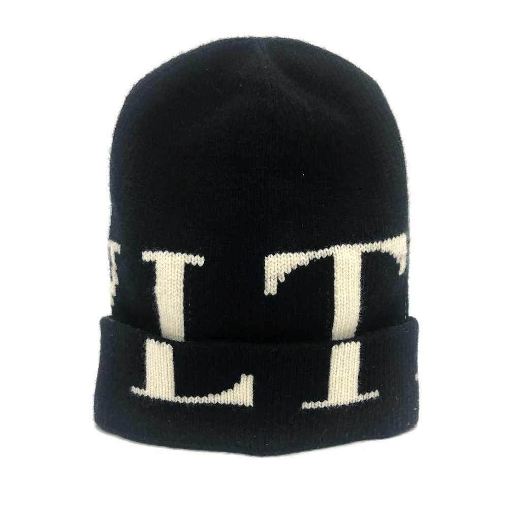 Valentino Valentino Logo Knitted Hat Beanie Apparel (Clothing) Fashion Accessory Accessories Wool Men Black Size ONE SIZE - 1 Thumbnail