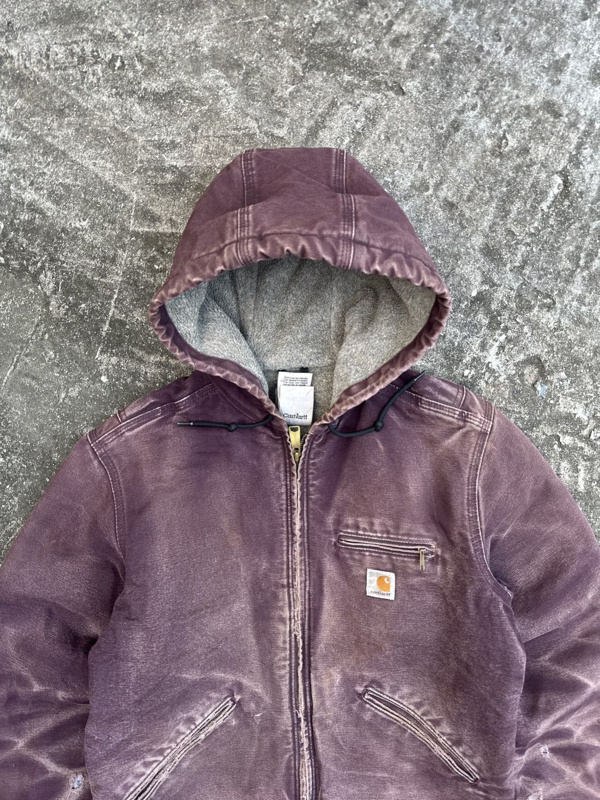 Carhartt Beautiful Faded Purple Vintage Carhartt Hooded Jacket Size US S / EU 44-46 / 1 - 2 Thumbnail
