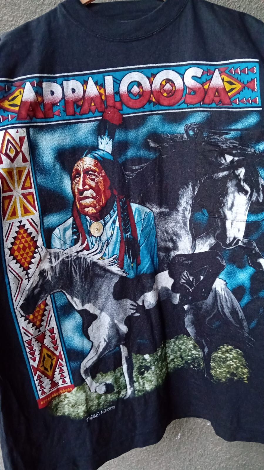 Vintage Appaloosa Aztec Stripe Native American Horses pocket tee XXL Size US XXL / EU 58 / 5 - 6 Thumbnail