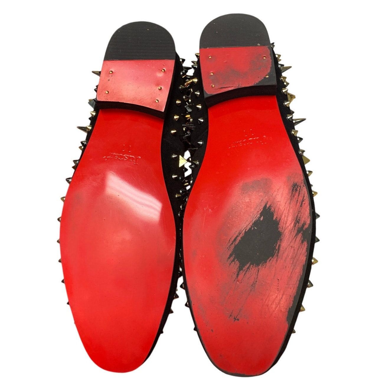 Other Justar Men's 11 Black Suede Studded Loafer Slide-On Shoes Size US 11 / EU 44 - 6 Thumbnail