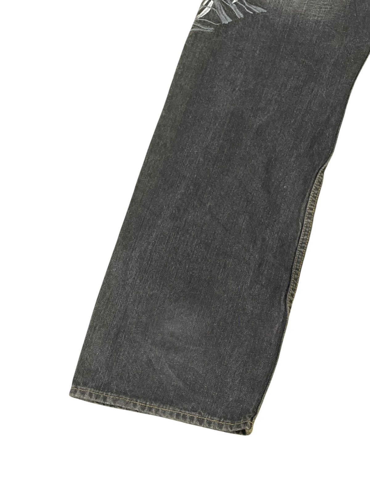 Japanese Brand Loose Jeans Tiger Embroidery Andeon Workwear 1🟦7 Size US 33 - 9 Thumbnail