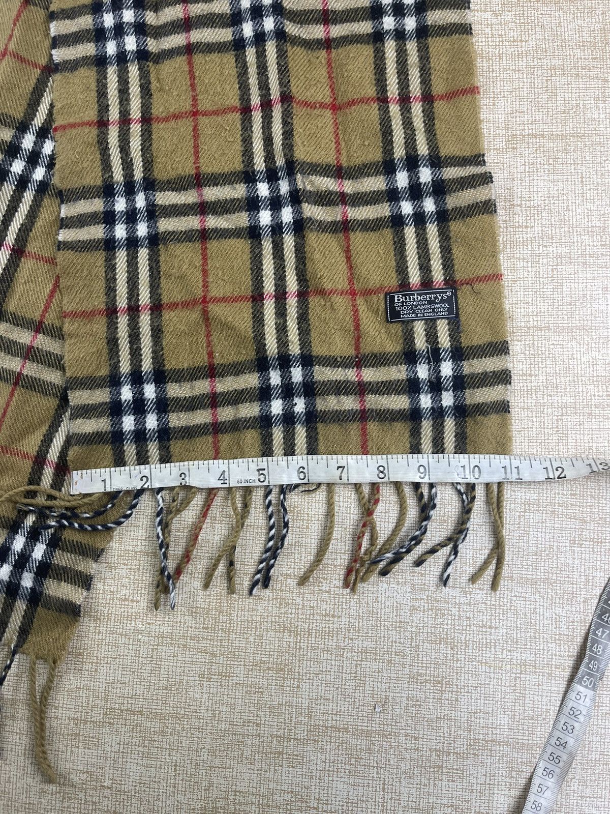 Burberry × Vintage Vintage BURBERRYS ENGLAND Lambswool Scarf/Muffler/Neckwear Size ONE SIZE - 3 Thumbnail