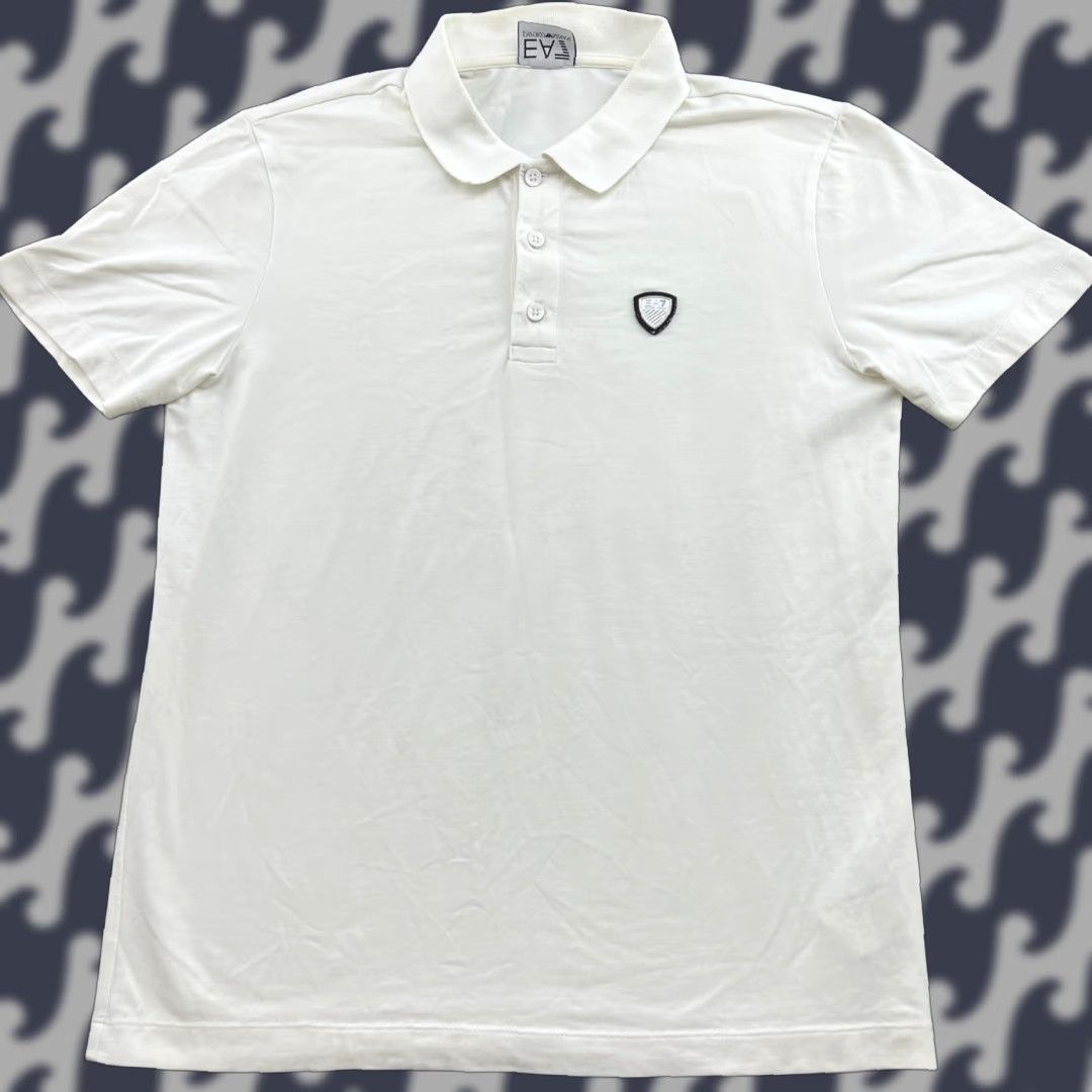 Emporio Armani Emporio Armani EA7 Mens Polo Shirt Small White Short Sleeve Button Up Shirt Mens XS-Short Sleeve? Size US S / EU 44-46 / 1 - 1 Thumbnail