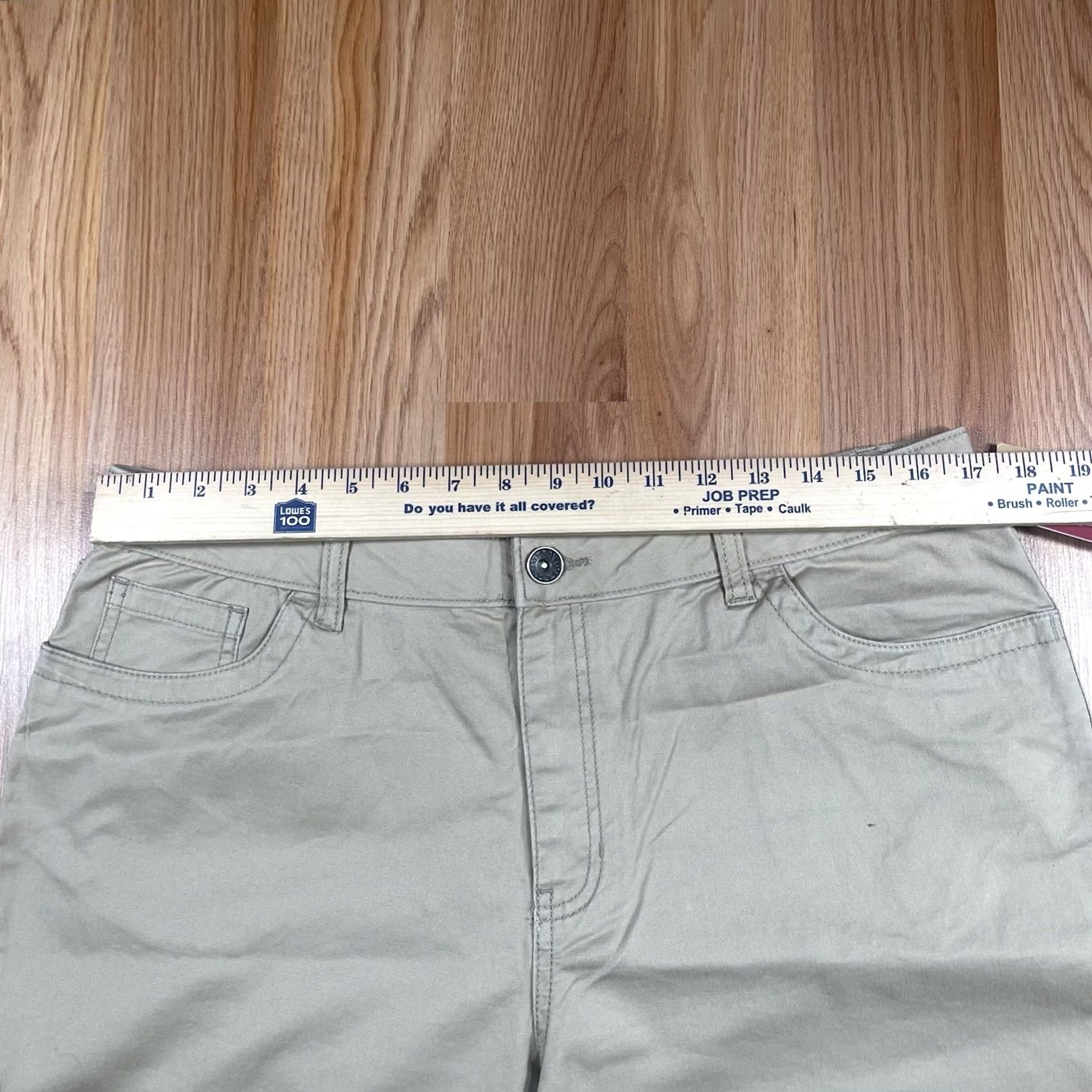 Merona Merona Womens 14 Chino Capri CropCapri Pants Relaxed Hip & Thigh Stretch 23in Inseam Beige NWT Holiday? Size 36" / US 14 / IT 50 - 3 Thumbnail