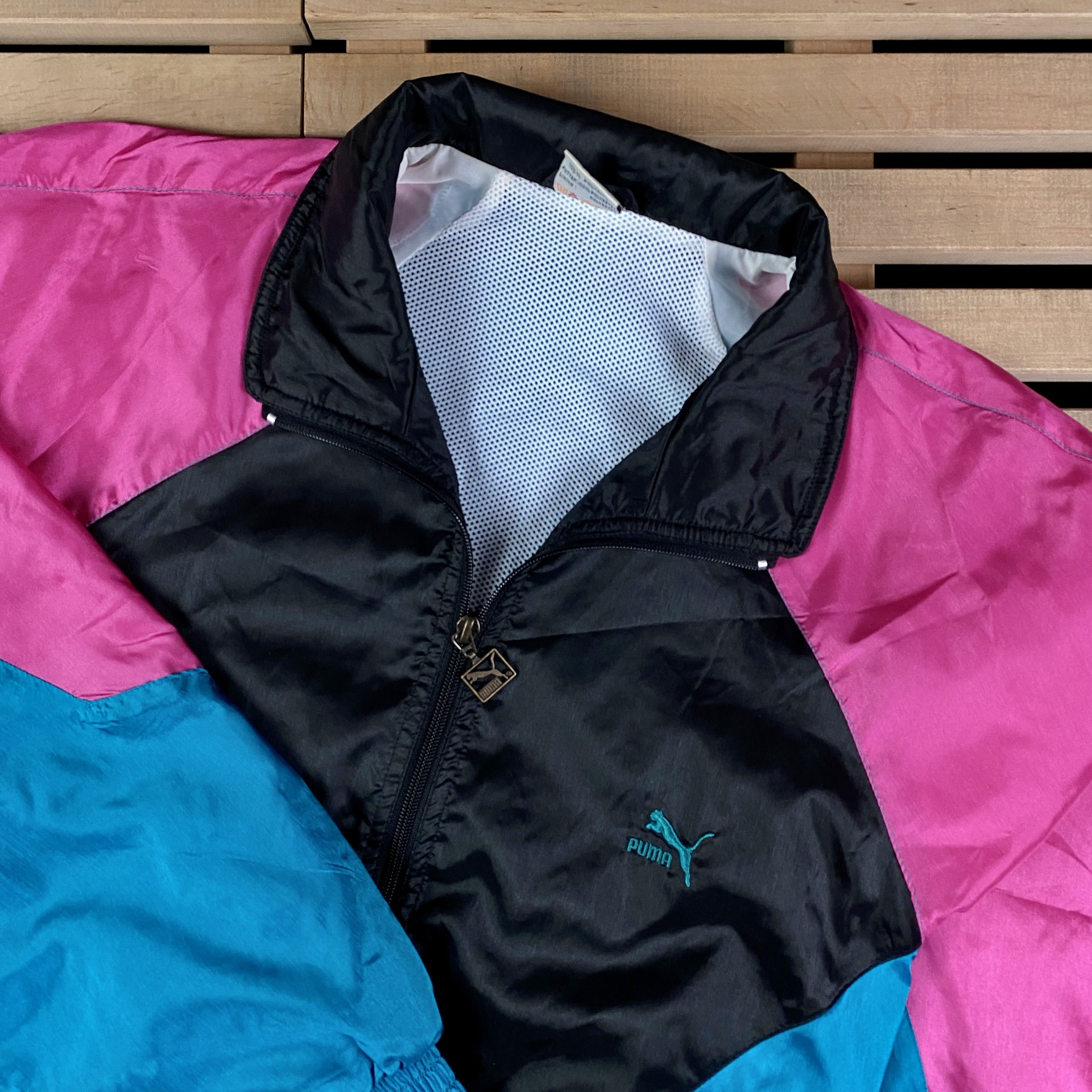 Puma × Vintage Mens Vintage Suit Track Top Puma Size 5 M/L Polyamide Size US 34 / EU 50 - 3 Thumbnail