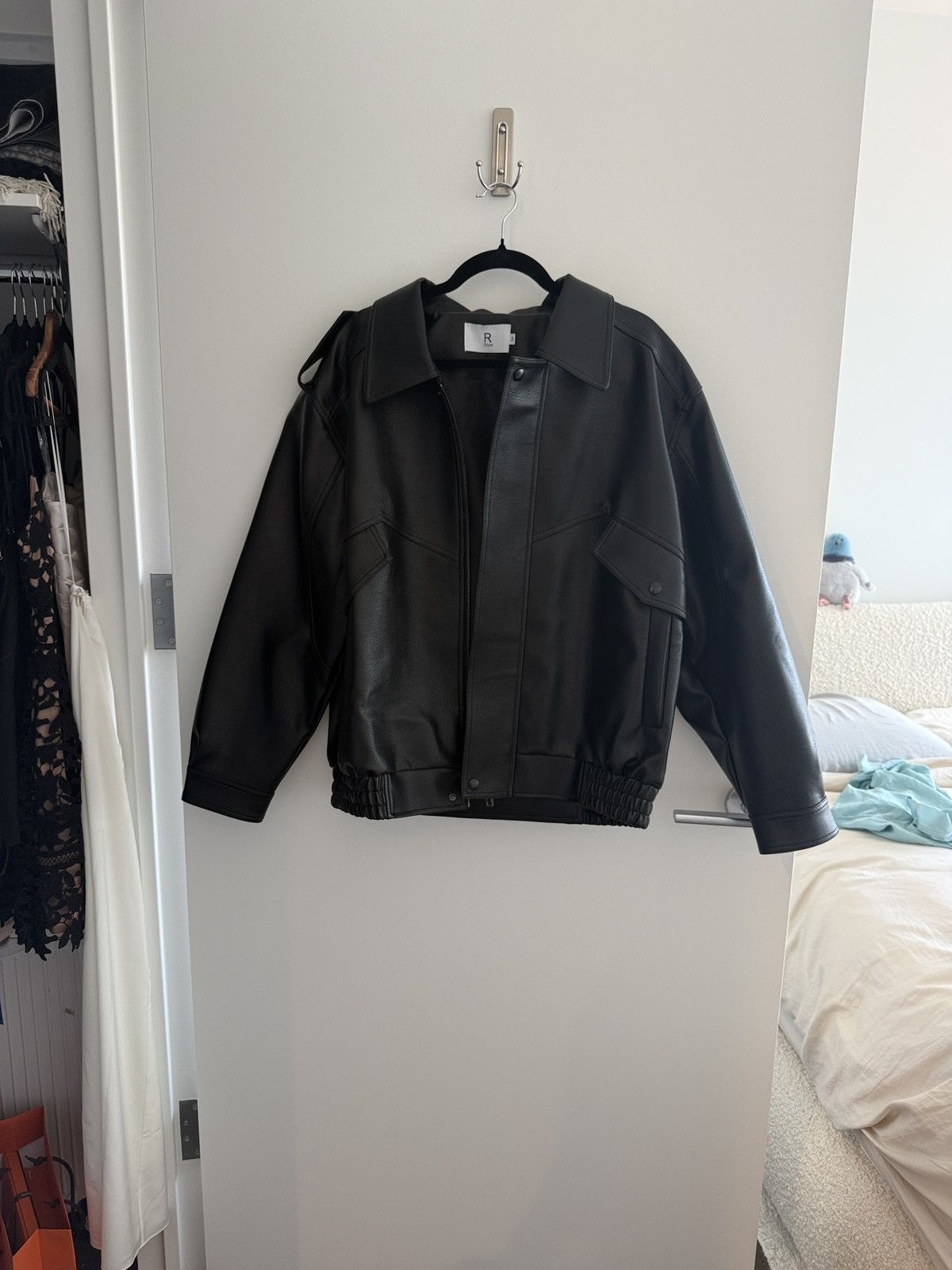Other Black Women Leather Jacket Size S / US 4 / IT 40 - 2 Thumbnail
