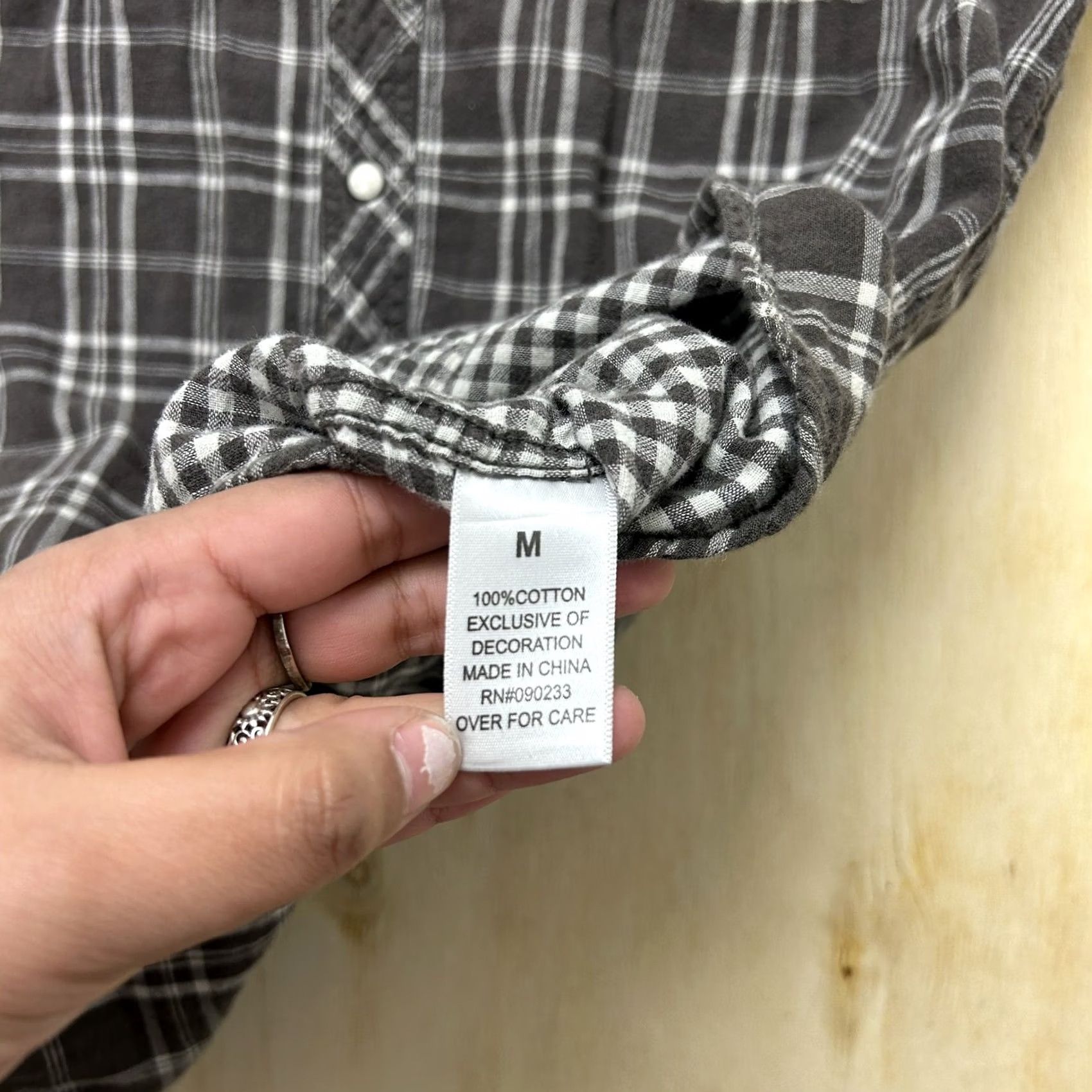 Vintage Y2K 44MM Flannel Shirt Mens Medium Gray Plaid Long Sleeve Snap Button Up Western Size US M / EU 48-50 / 2 - 5 Thumbnail